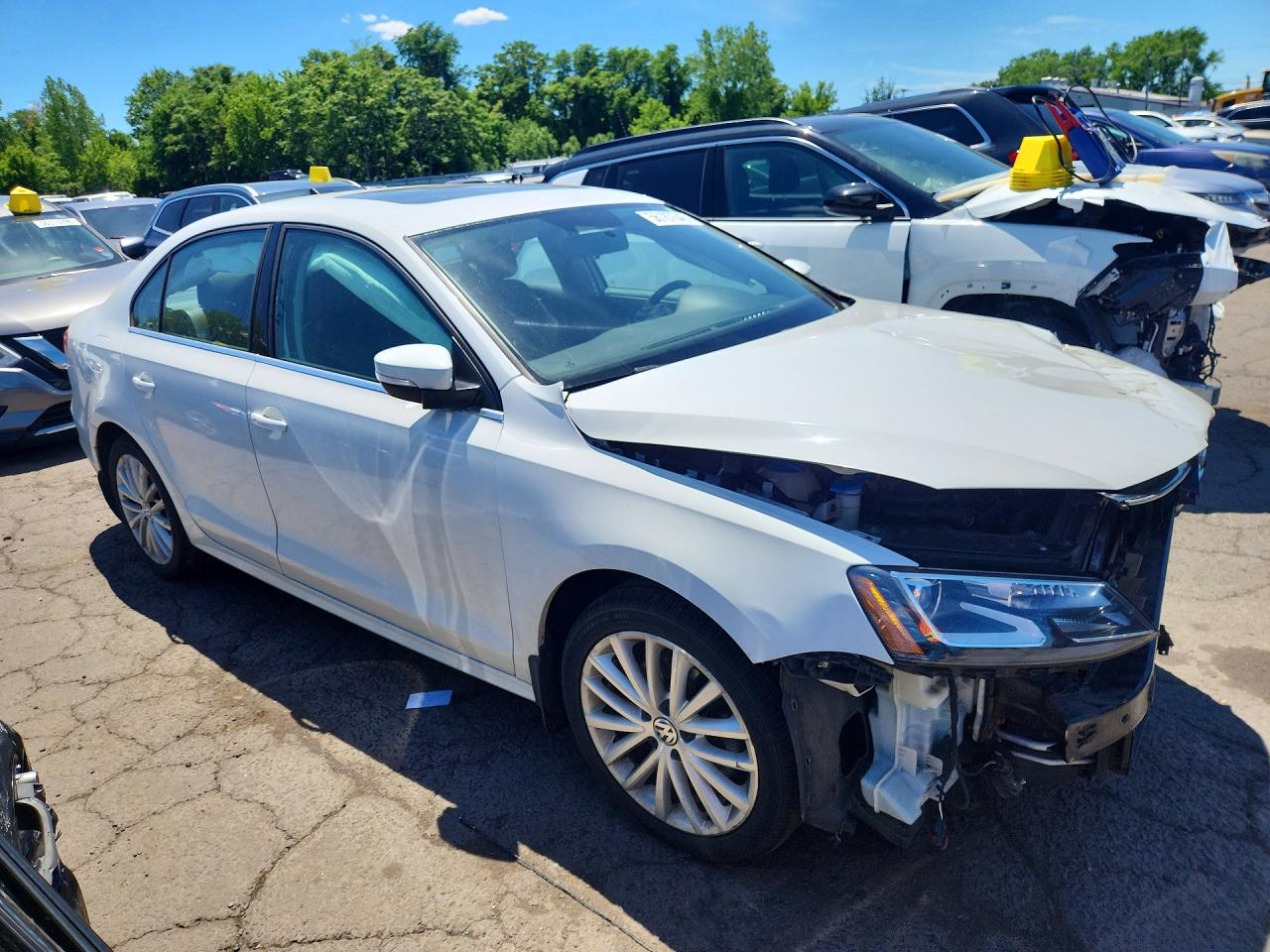 2015 Volkswagen Jetta Se White vin: 3VWD17AJ8FM213991