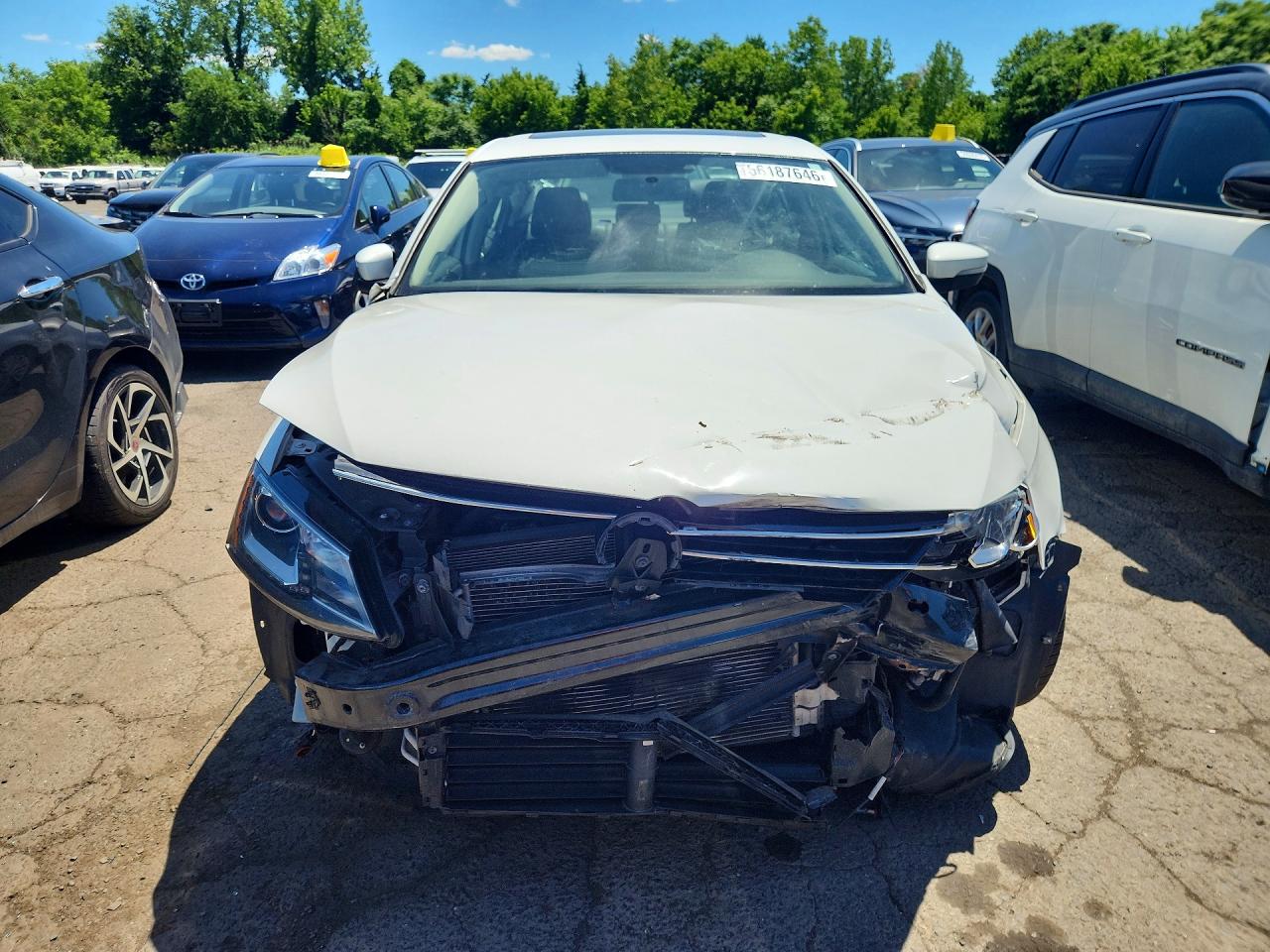 2015 Volkswagen Jetta Se White vin: 3VWD17AJ8FM213991