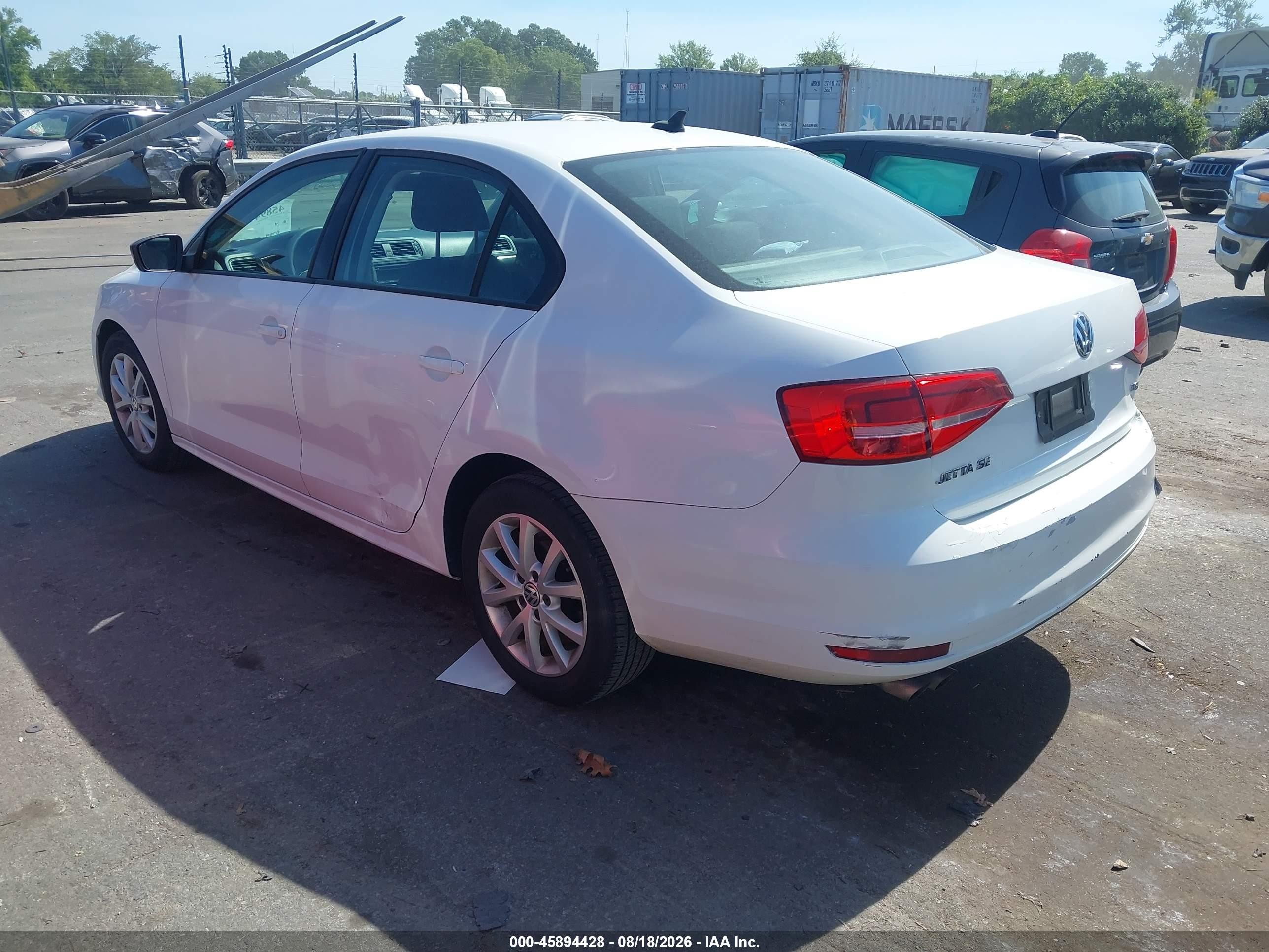 2015 Volkswagen Jetta Se White vin: 3VWD17AJ8FM232301