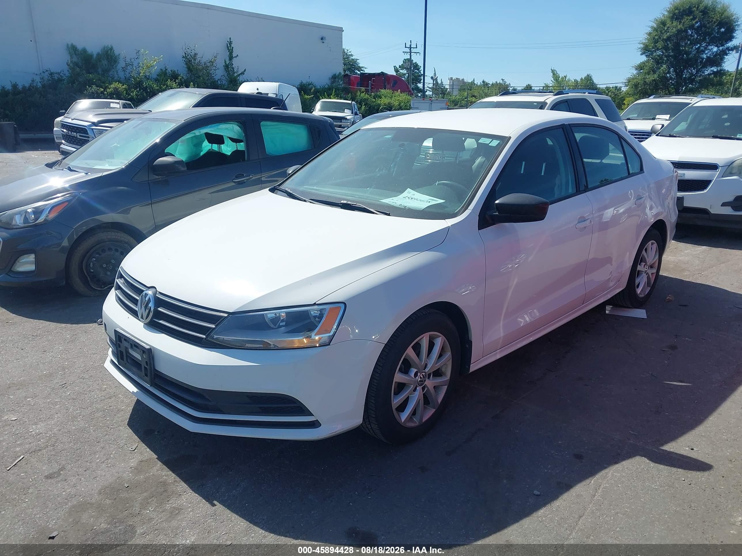 2015 Volkswagen Jetta Se White vin: 3VWD17AJ8FM232301