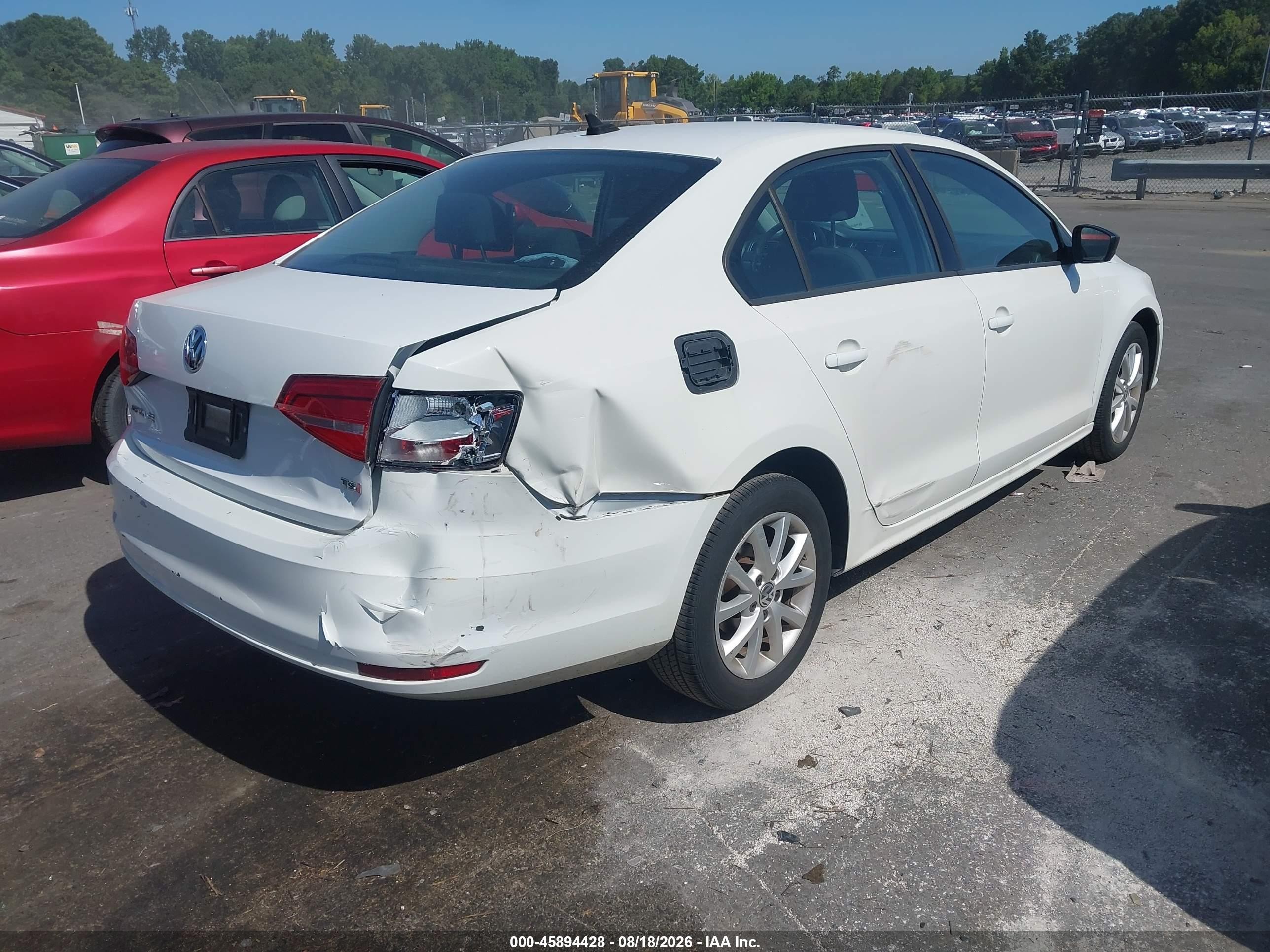 2015 Volkswagen Jetta Se White vin: 3VWD17AJ8FM232301