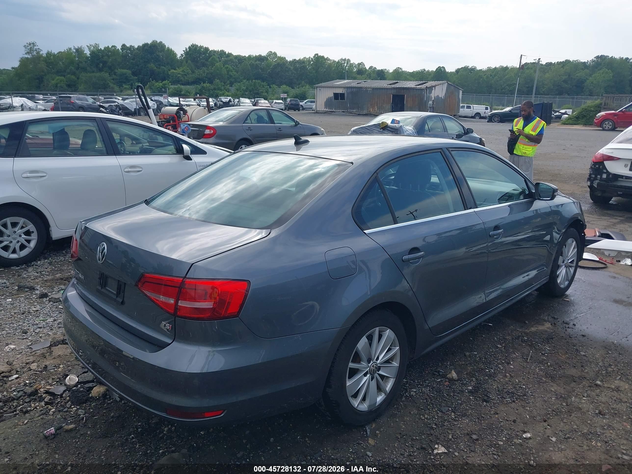 2015 Volkswagen Jetta 1.8t Se Серый vin: 3VWD17AJ8FM249129