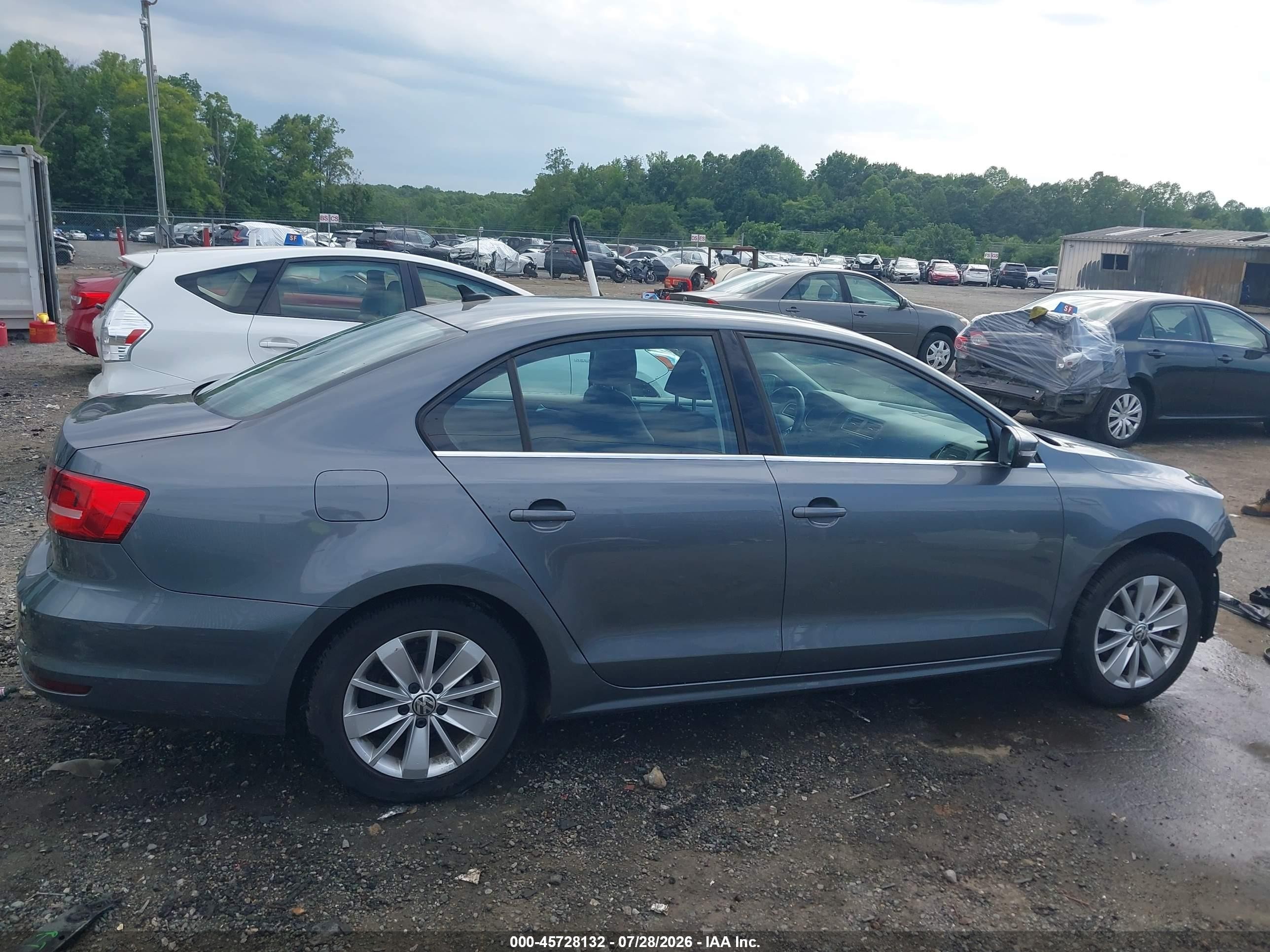 2015 Volkswagen Jetta 1.8t Se Серый vin: 3VWD17AJ8FM249129