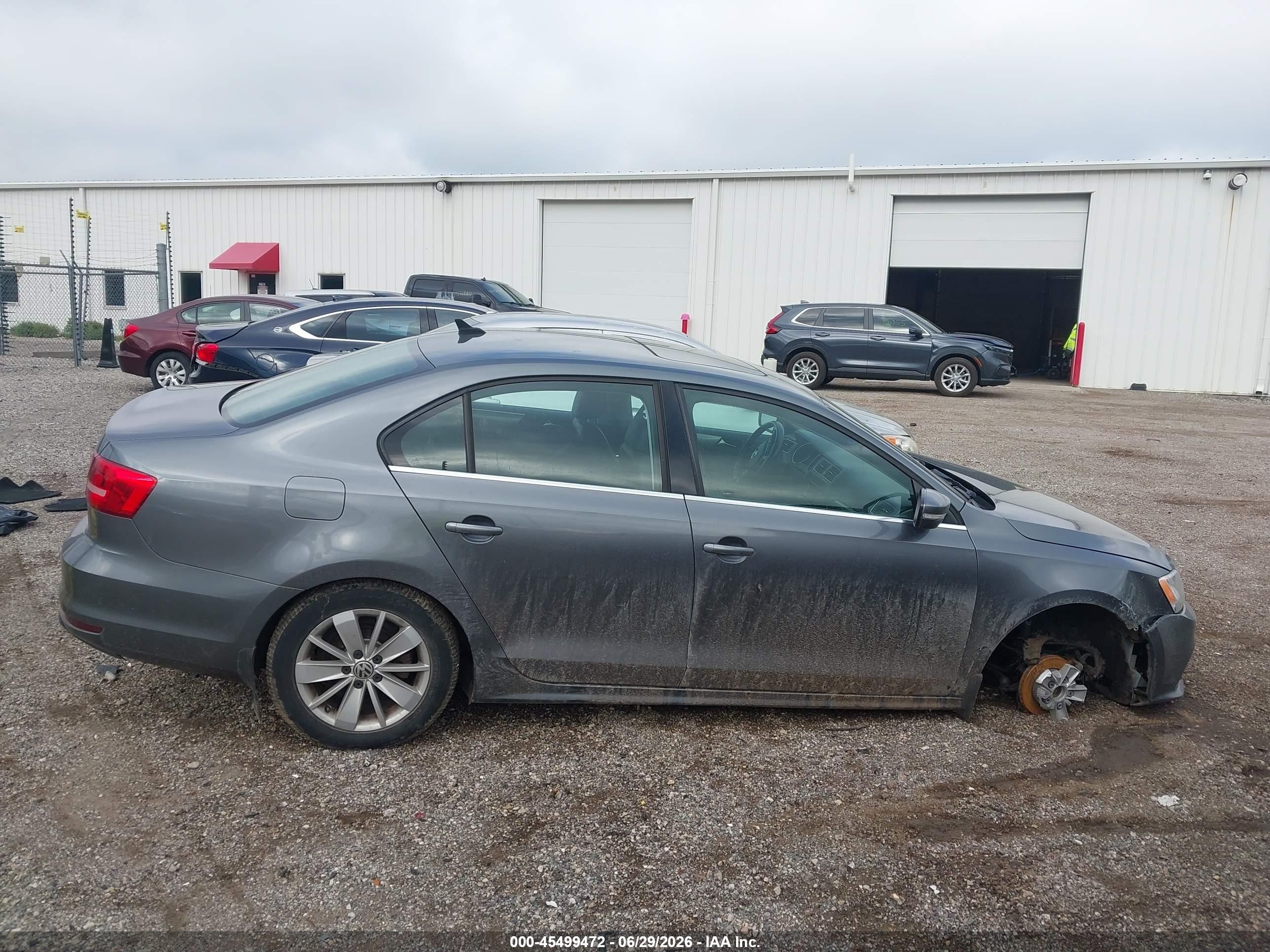 2015 Volkswagen Jetta 1.8t Se Gray vin: 3VWD17AJ8FM286584