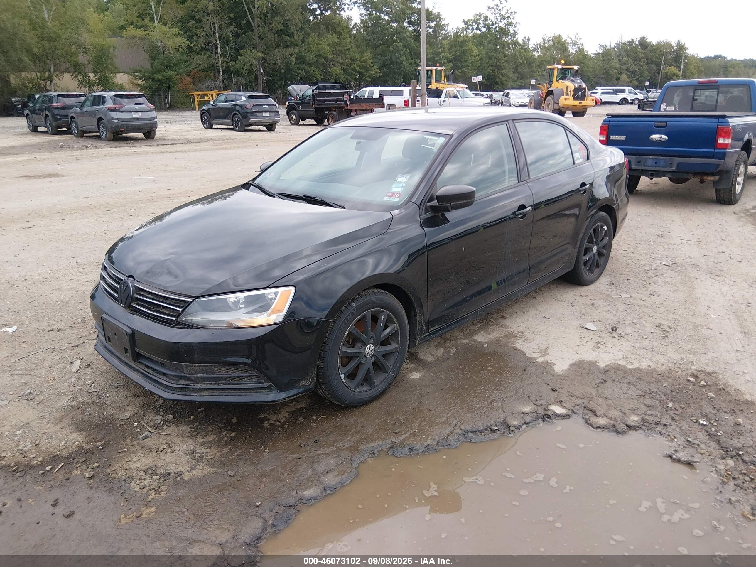 2015 Volkswagen Jetta 1.8t Se Black vin: 3VWD17AJ8FM321513