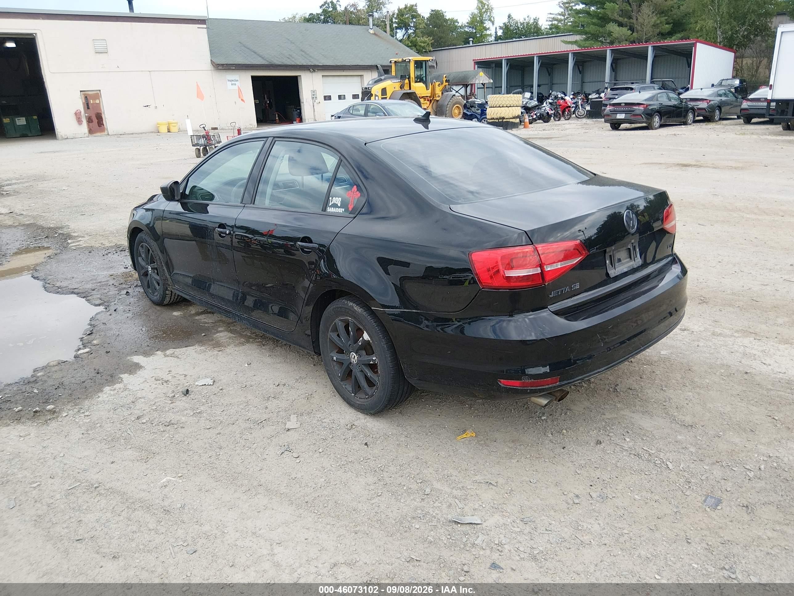 2015 Volkswagen Jetta 1.8t Se Black vin: 3VWD17AJ8FM321513