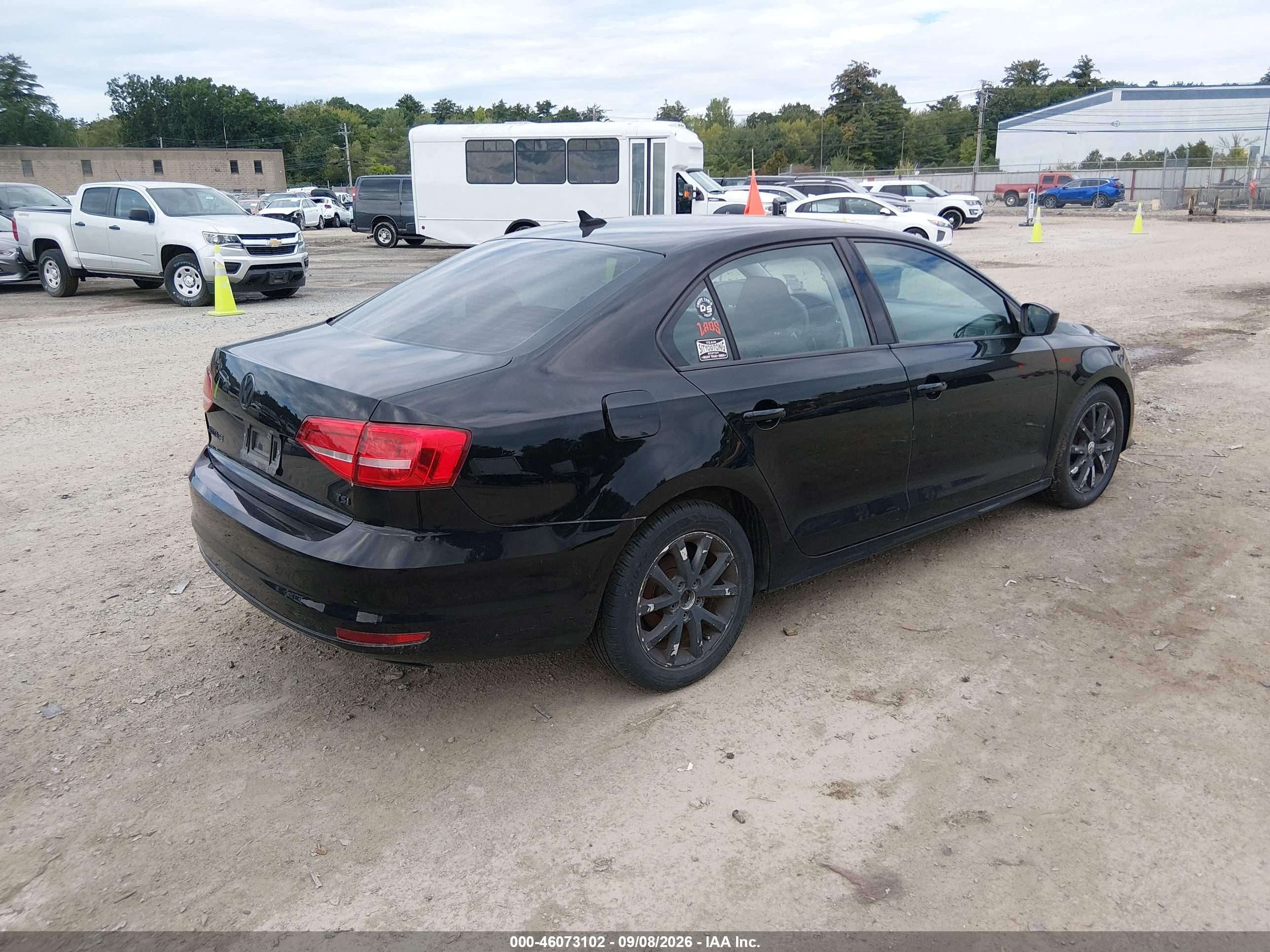 2015 Volkswagen Jetta 1.8t Se Black vin: 3VWD17AJ8FM321513