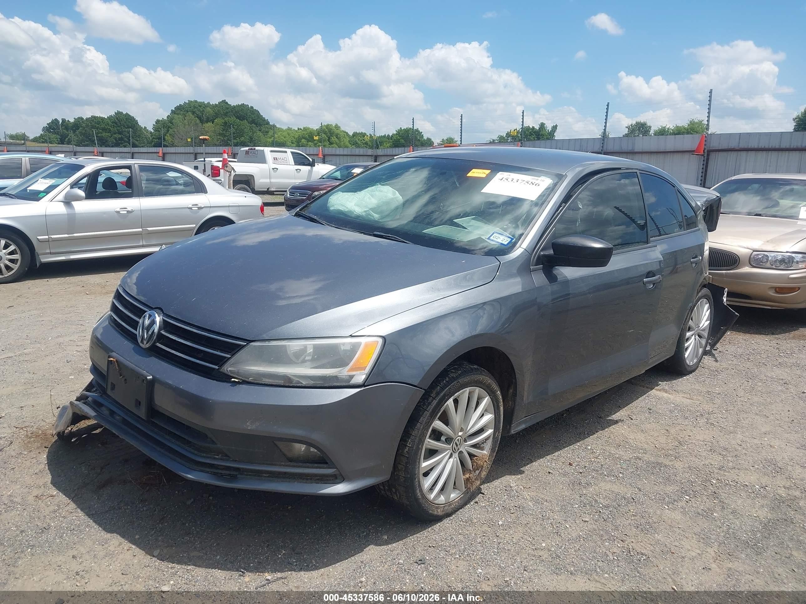 2015 Volkswagen Jetta 1.8t Sport Серый vin: 3VWD17AJ8FM415679