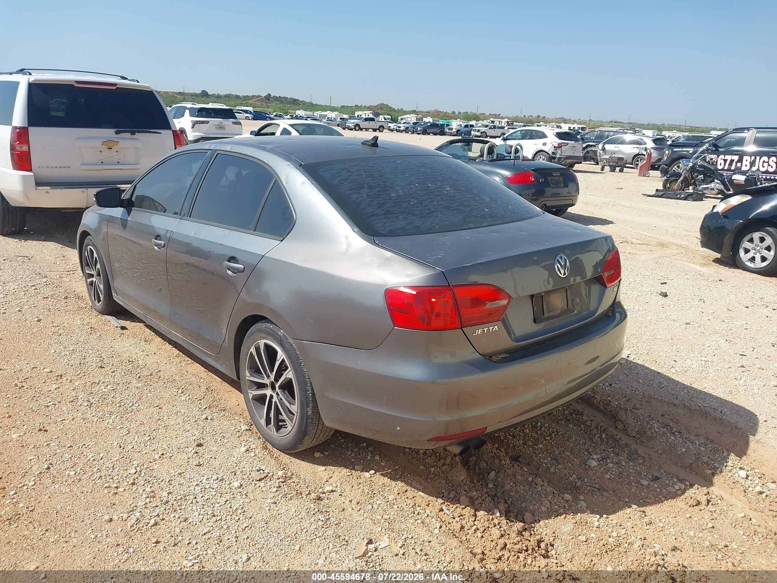 2014 Volkswagen Jetta 1.8t Se Gray vin: 3VWD17AJ9EM244827