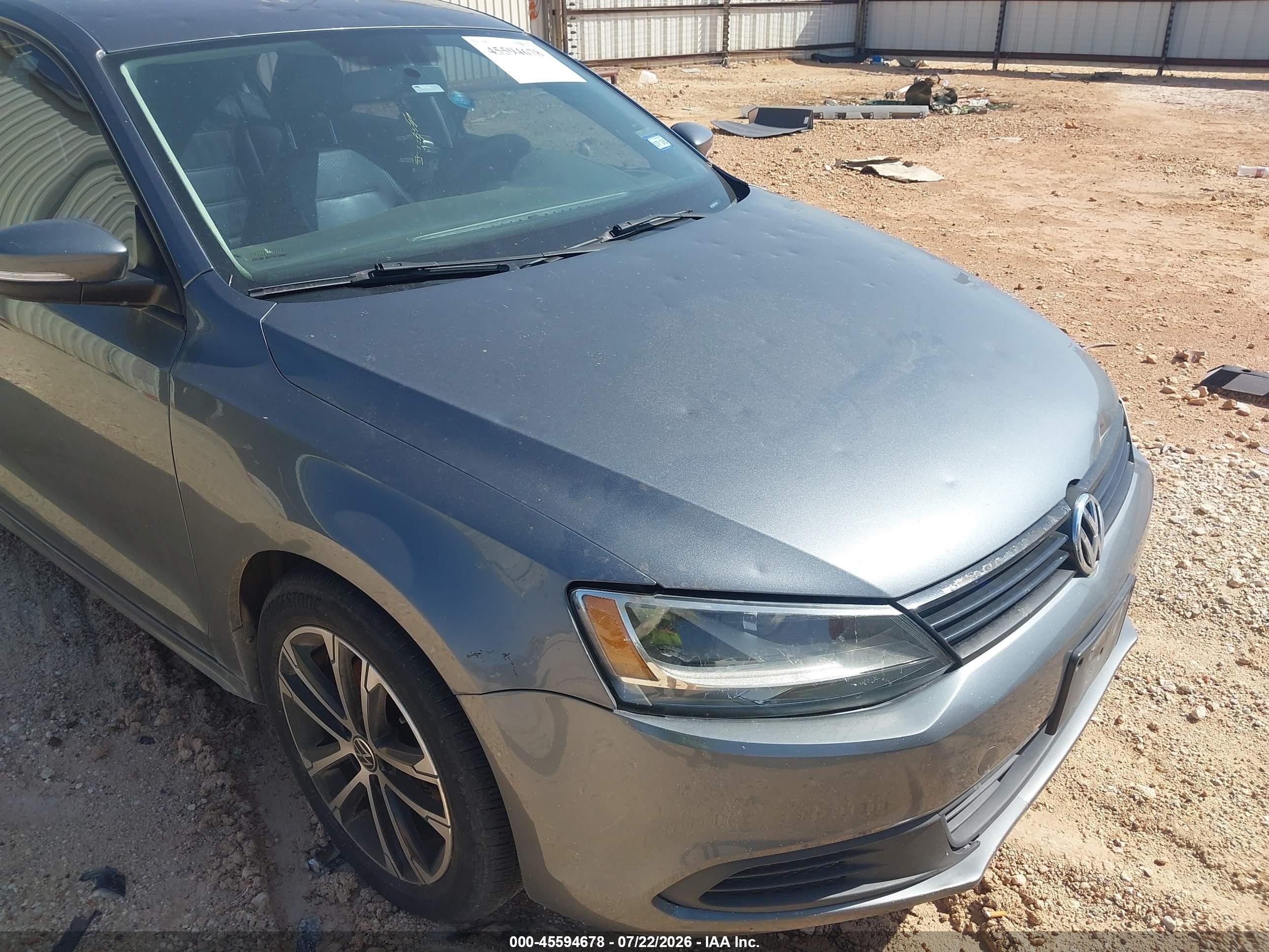 2014 Volkswagen Jetta 1.8t Se Gray vin: 3VWD17AJ9EM244827