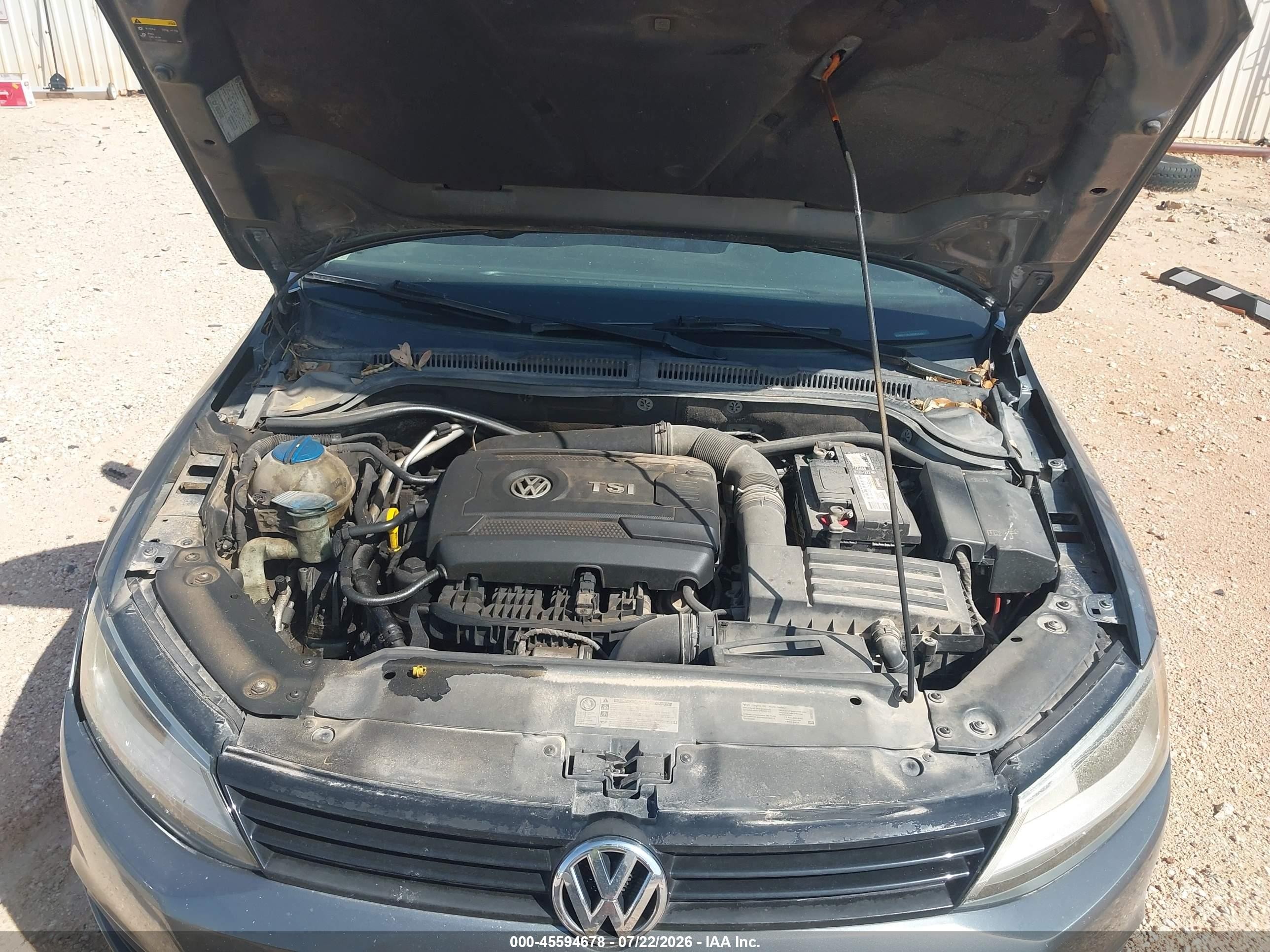 2014 Volkswagen Jetta 1.8t Se Gray vin: 3VWD17AJ9EM244827