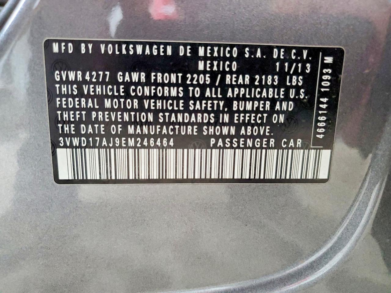 2014 Volkswagen Jetta Se Серый vin: 3VWD17AJ9EM246464