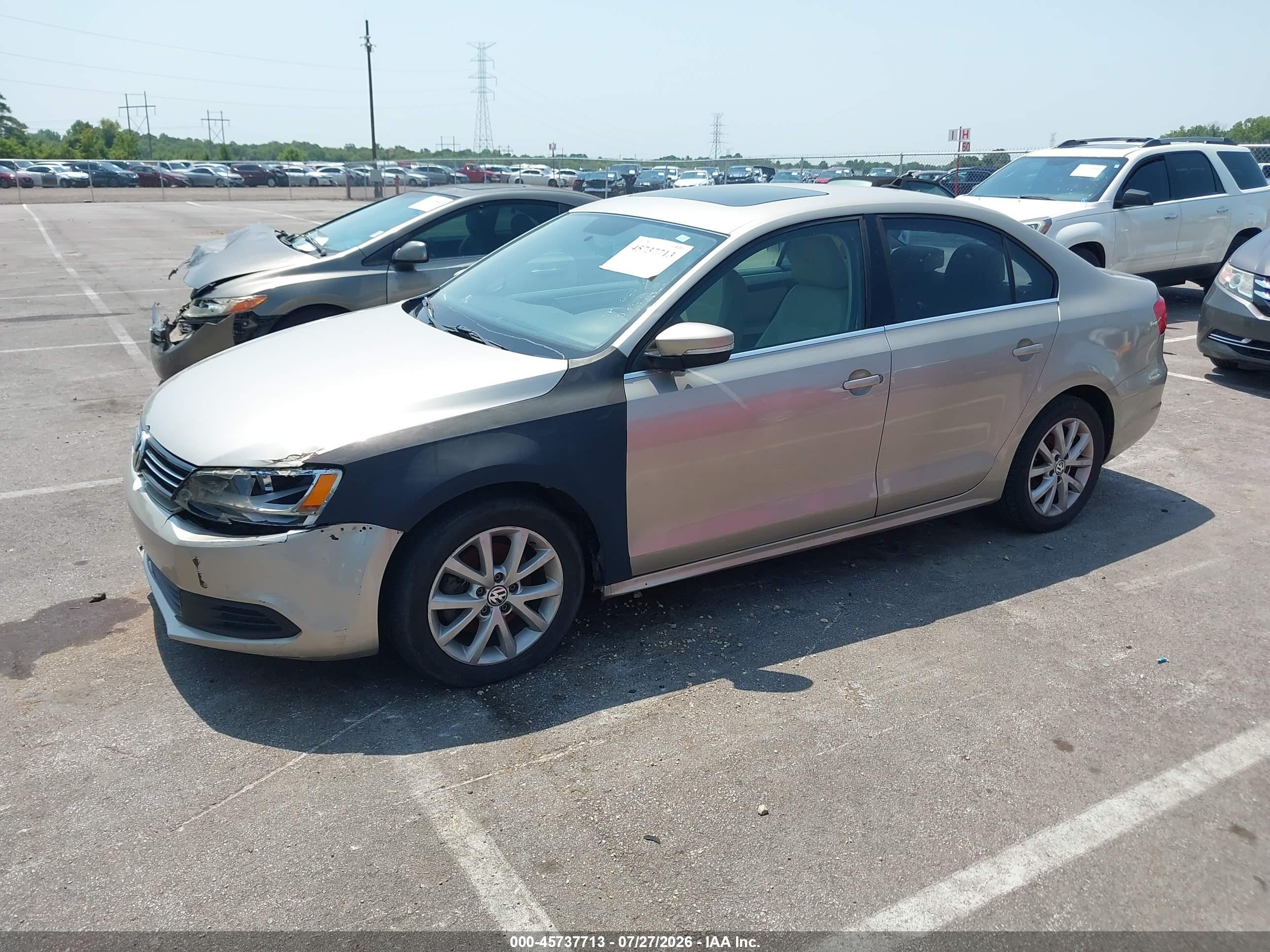 2014 Volkswagen Jetta 1.8t Se Tan vin: 3VWD17AJ9EM256573