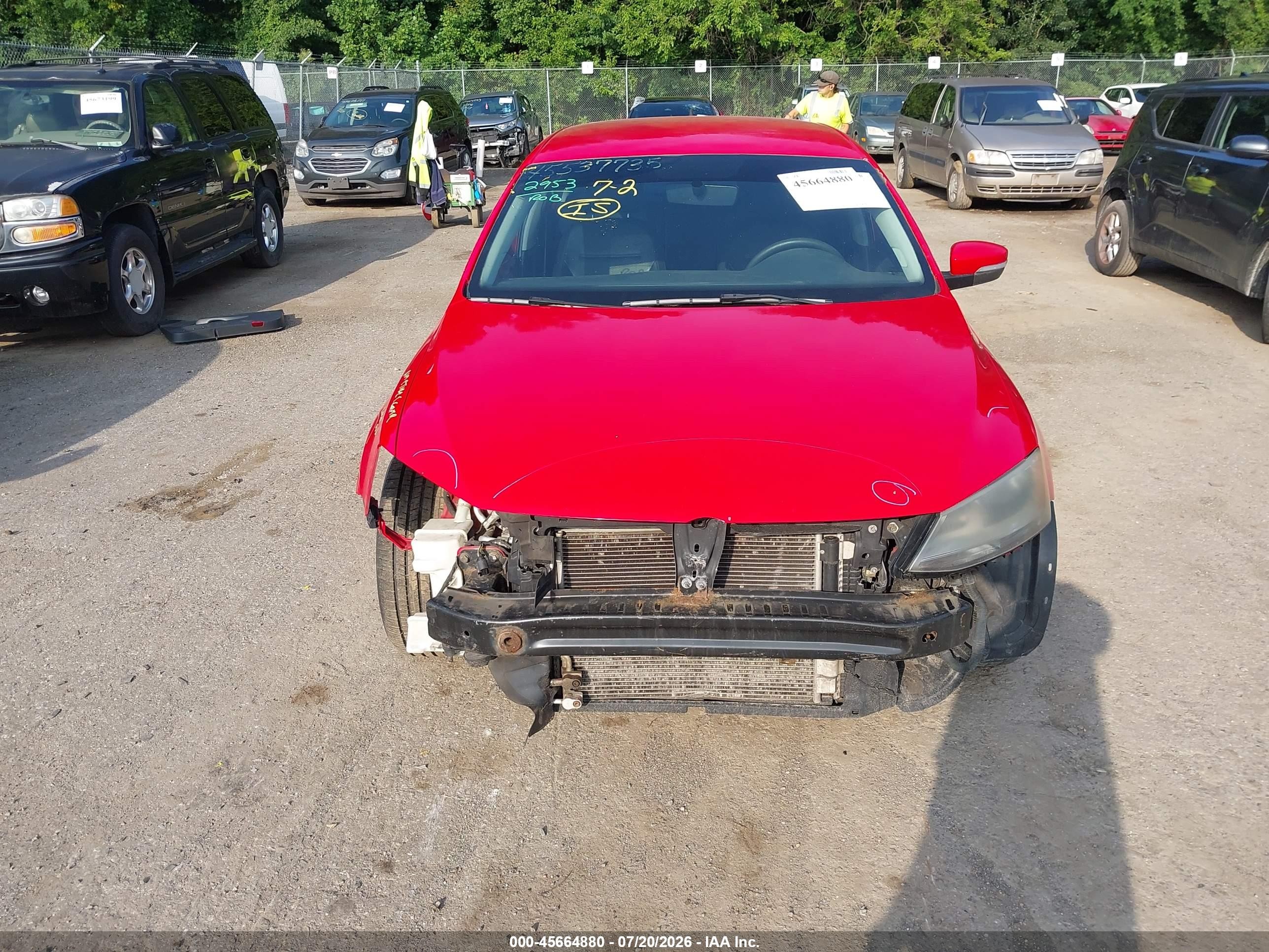 2014 Volkswagen Jetta 1.8t Se Red vin: 3VWD17AJ9EM261921