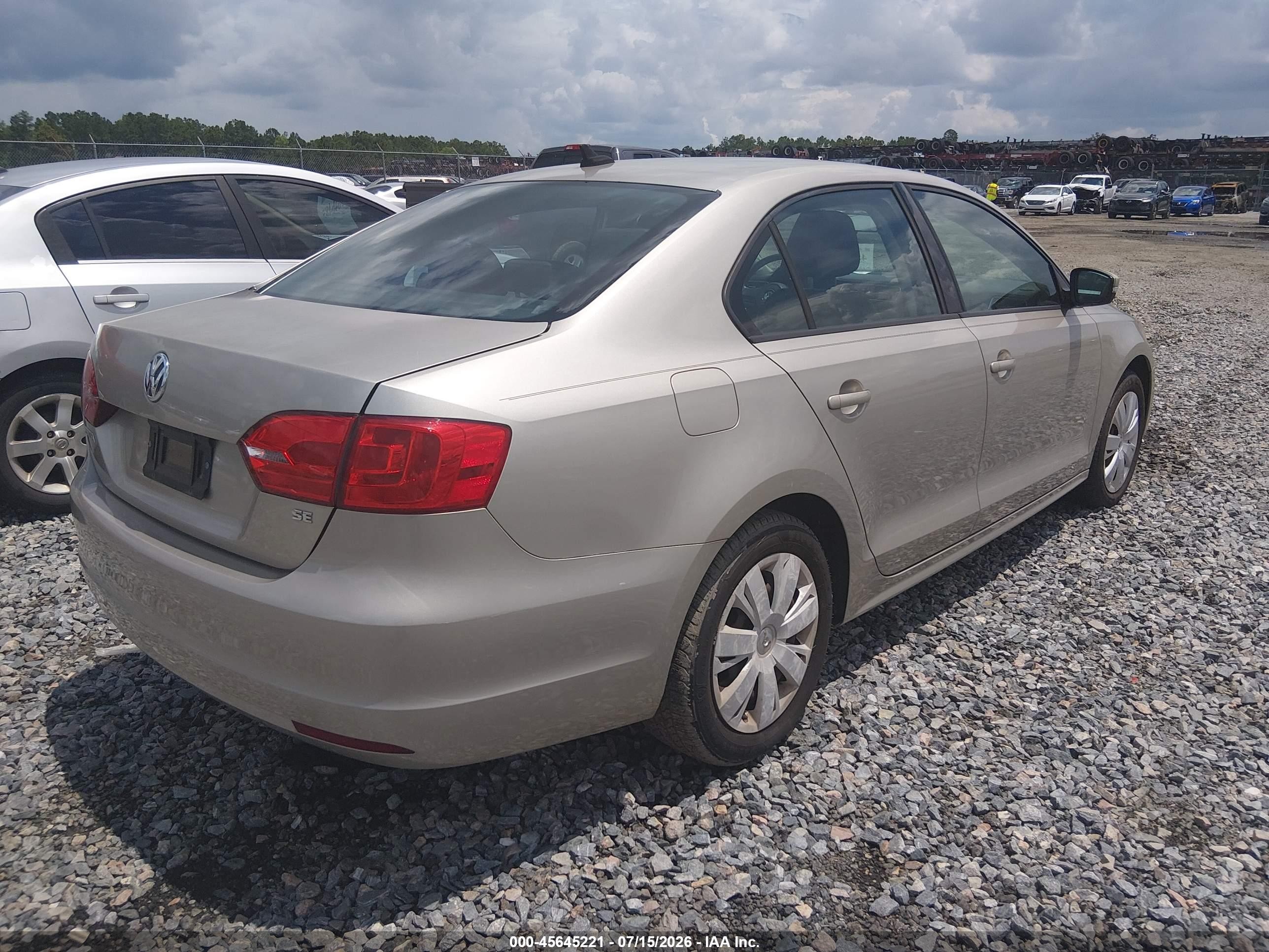 2014 Volkswagen Jetta Se Gold vin: 3VWD17AJ9EM281117