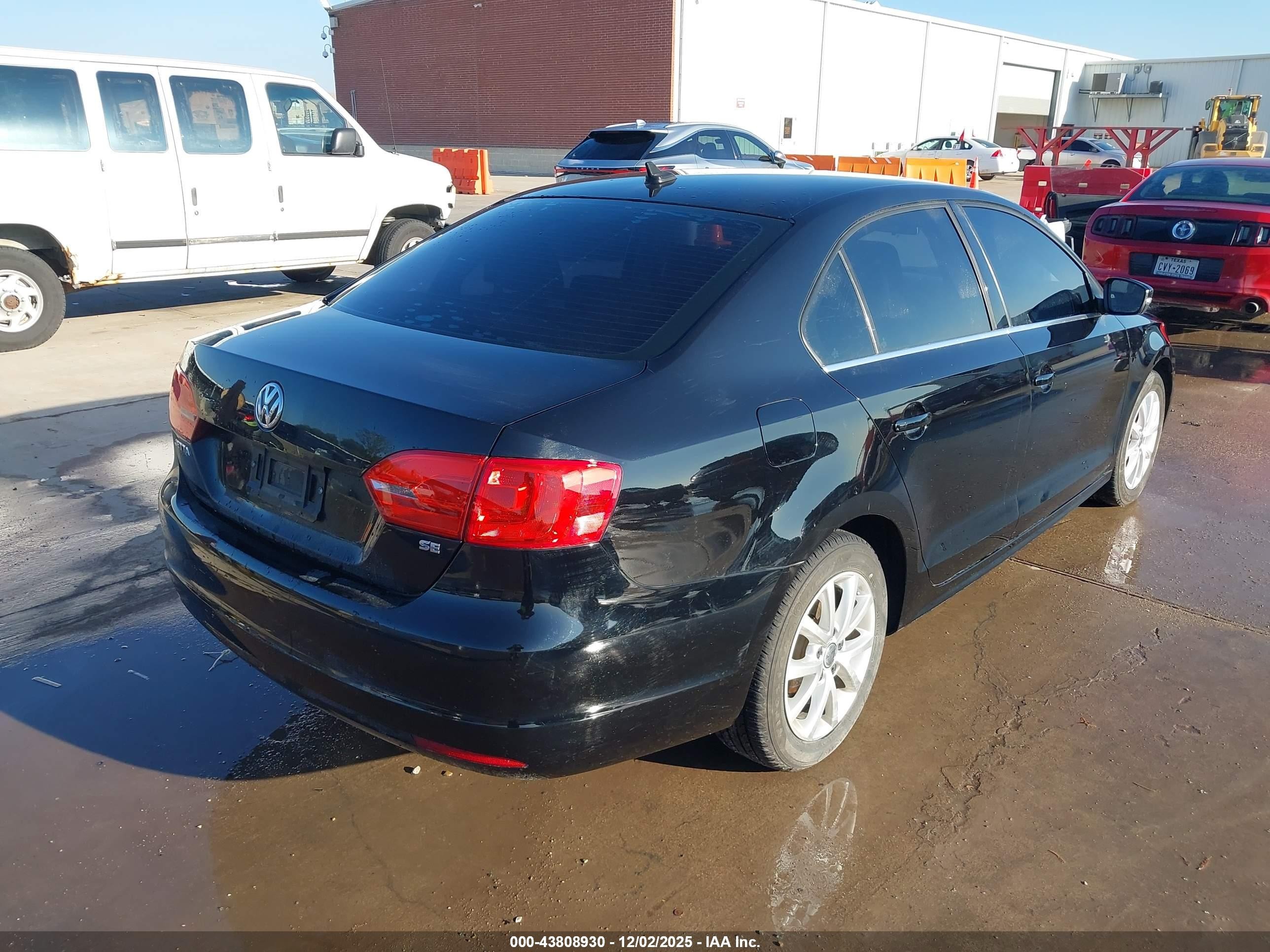 2014 Volkswagen Jetta 1.8t Se Black vin: 3VWD17AJ9EM336682