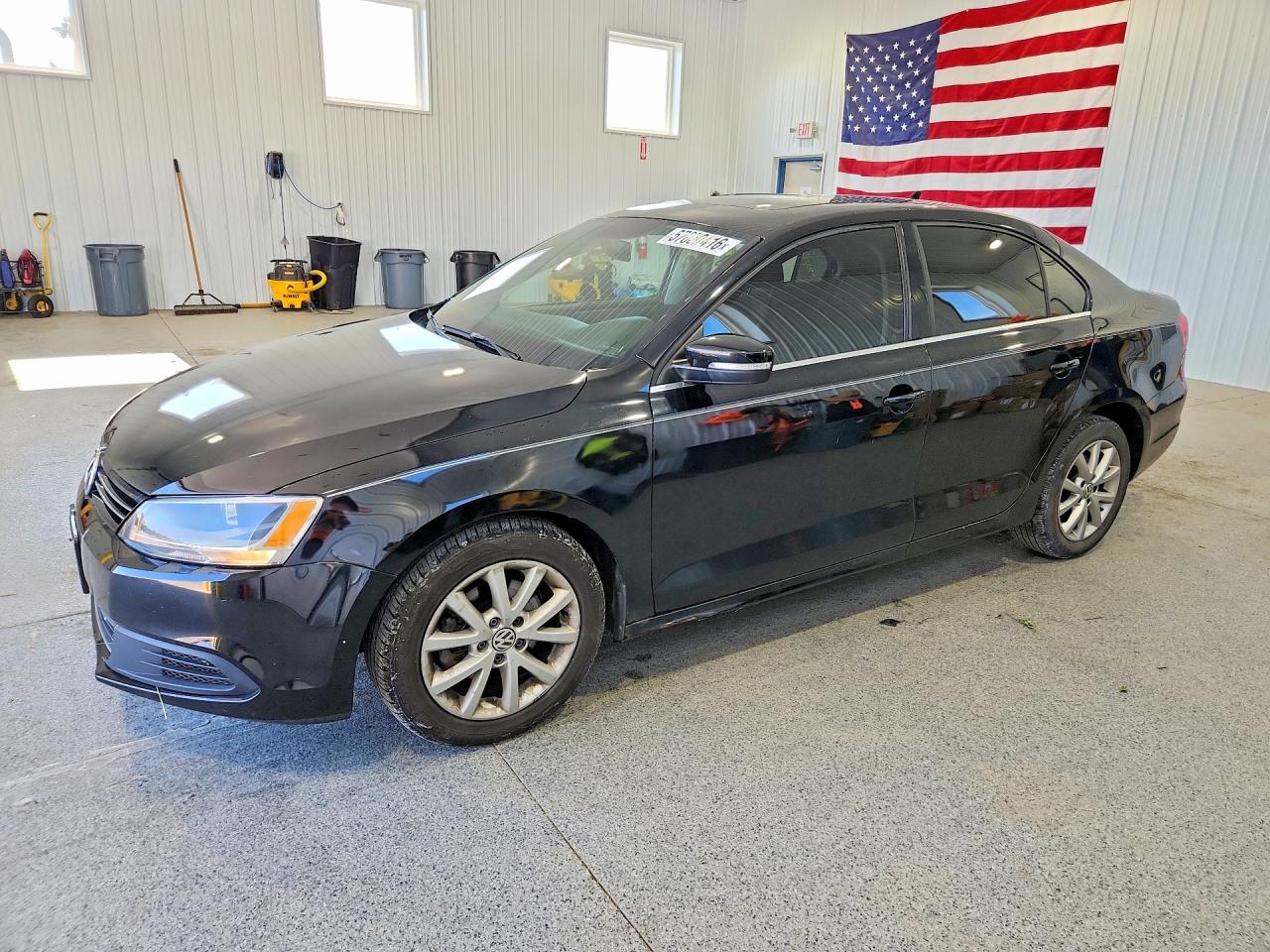 2014 Volkswagen Jetta Se Black vin: 3VWD17AJ9EM389432