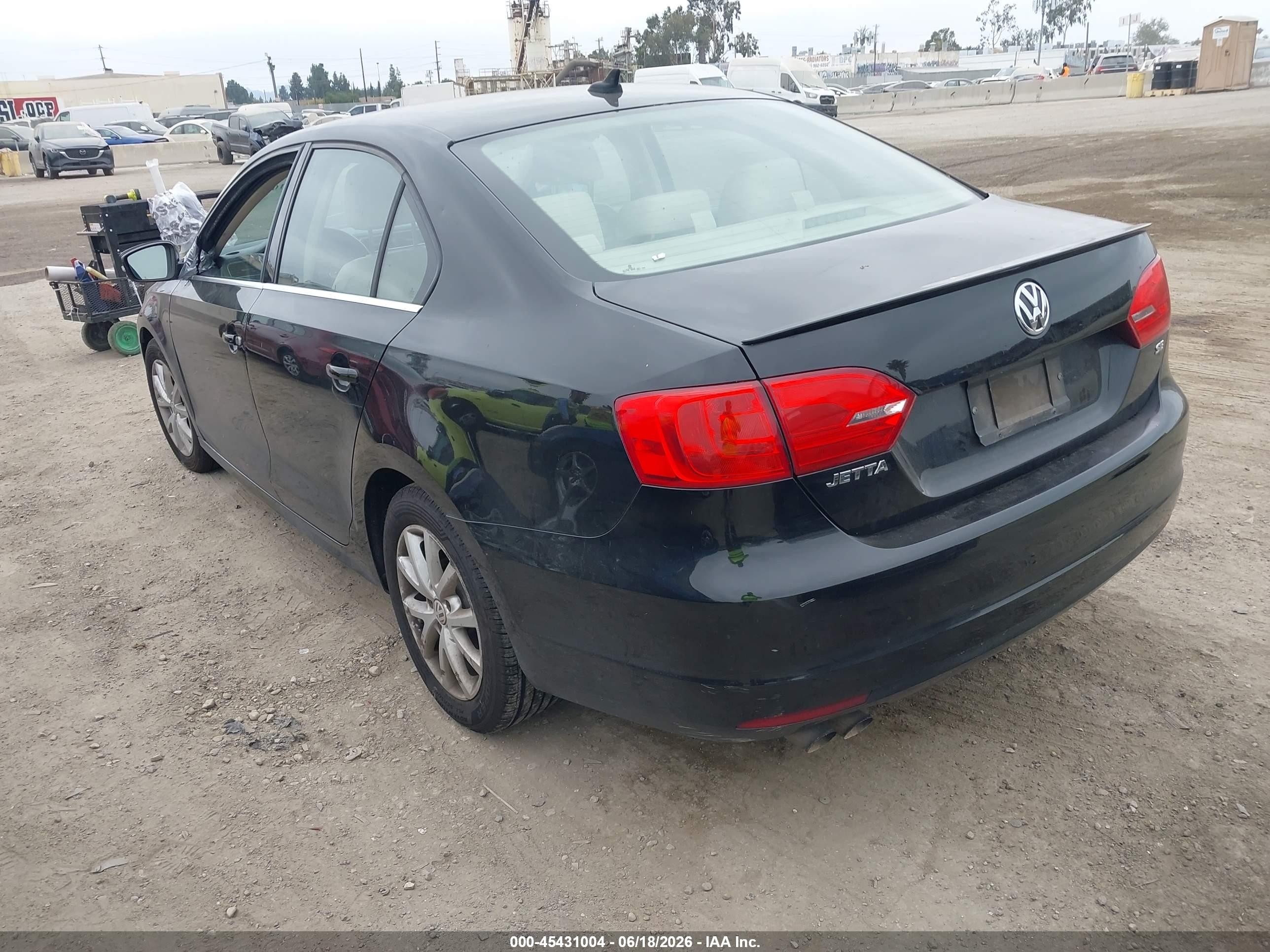 2014 Volkswagen Jetta 1.8t Se Black vin: 3VWD17AJ9EM390046