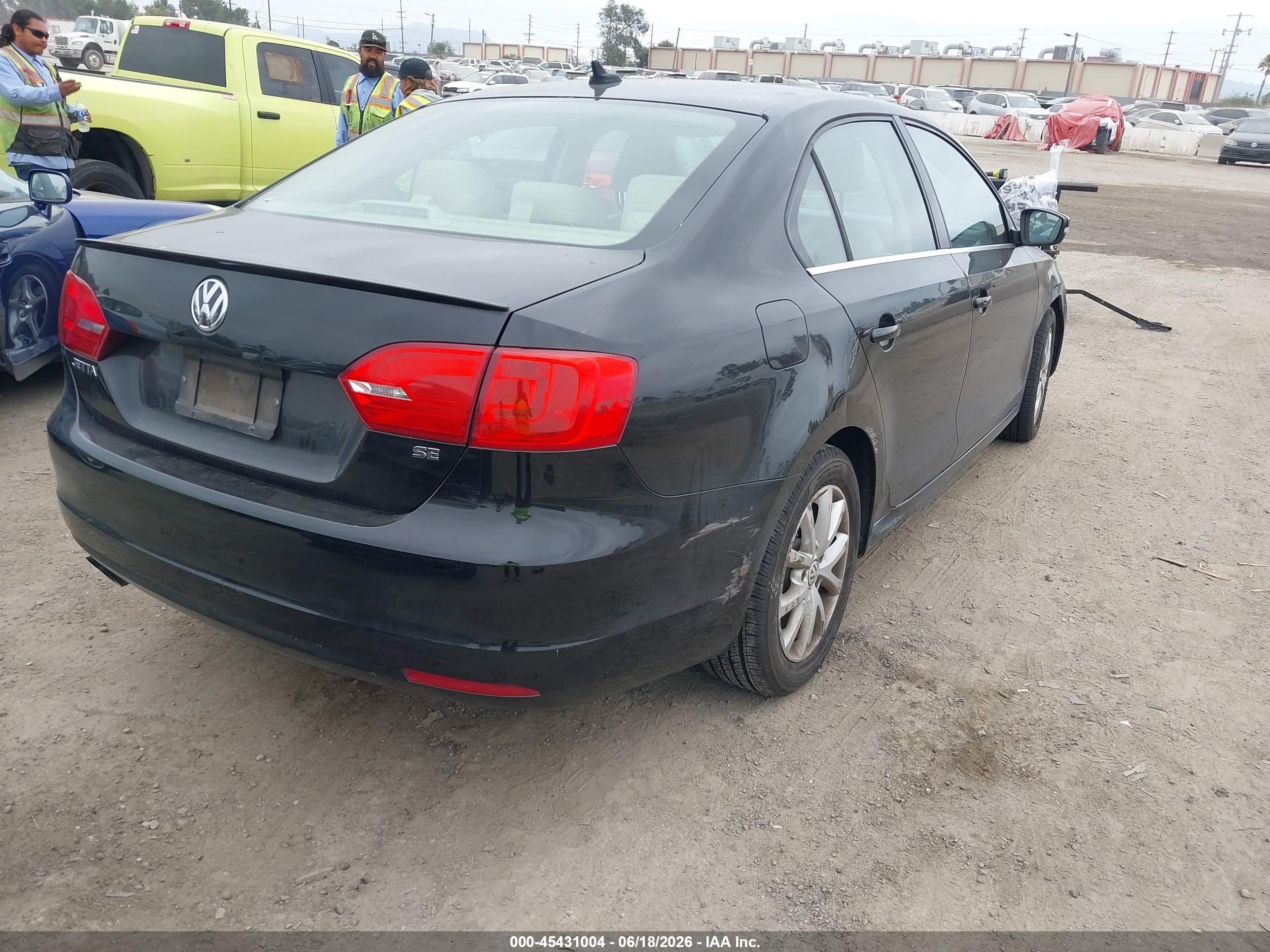 2014 Volkswagen Jetta 1.8t Se Black vin: 3VWD17AJ9EM390046