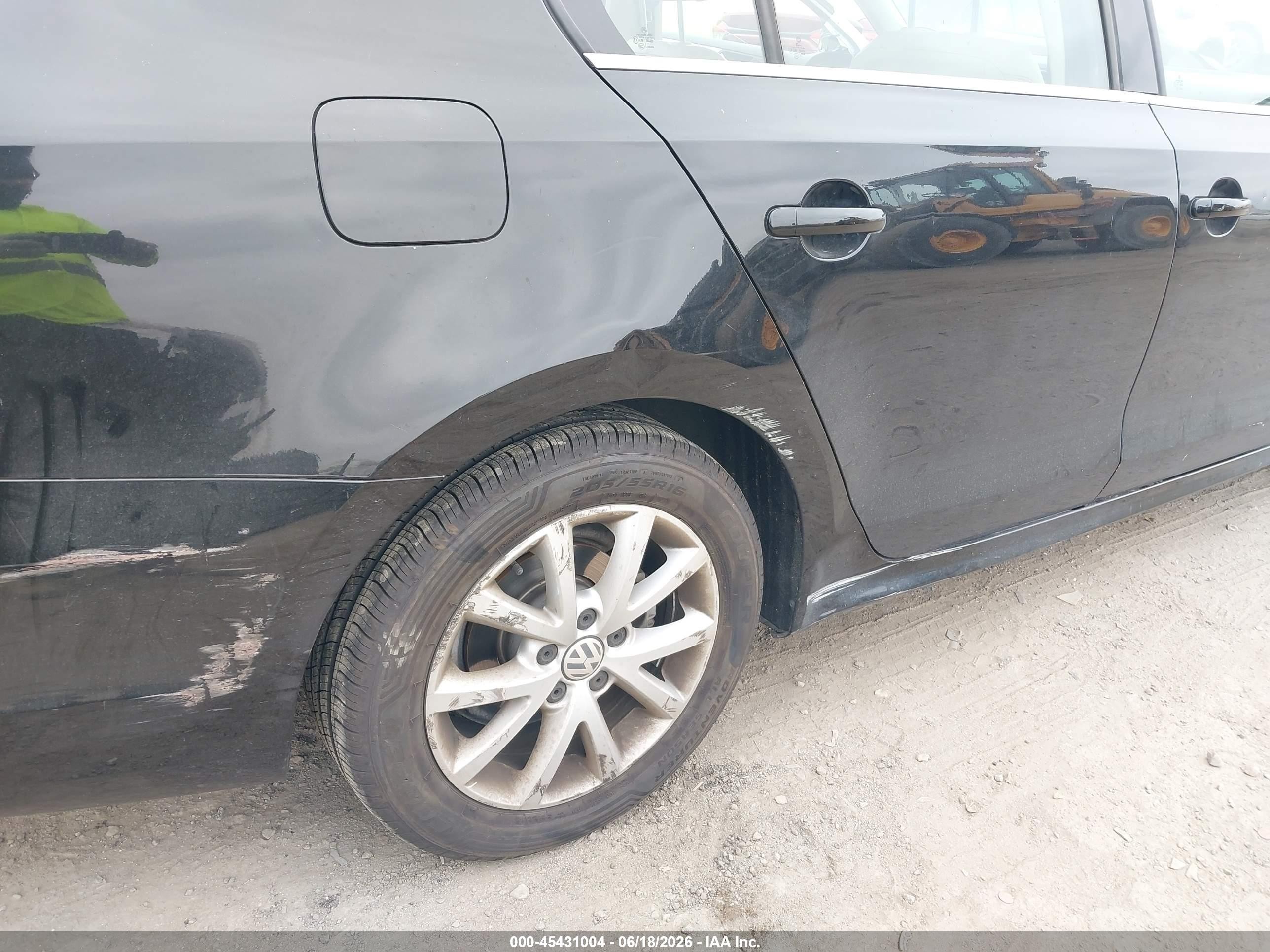 2014 Volkswagen Jetta 1.8t Se Black vin: 3VWD17AJ9EM390046