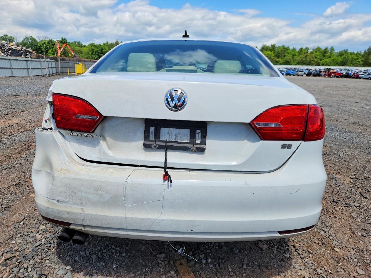 2014 Volkswagen Jetta Se White vin: 3VWD17AJ9EM442856