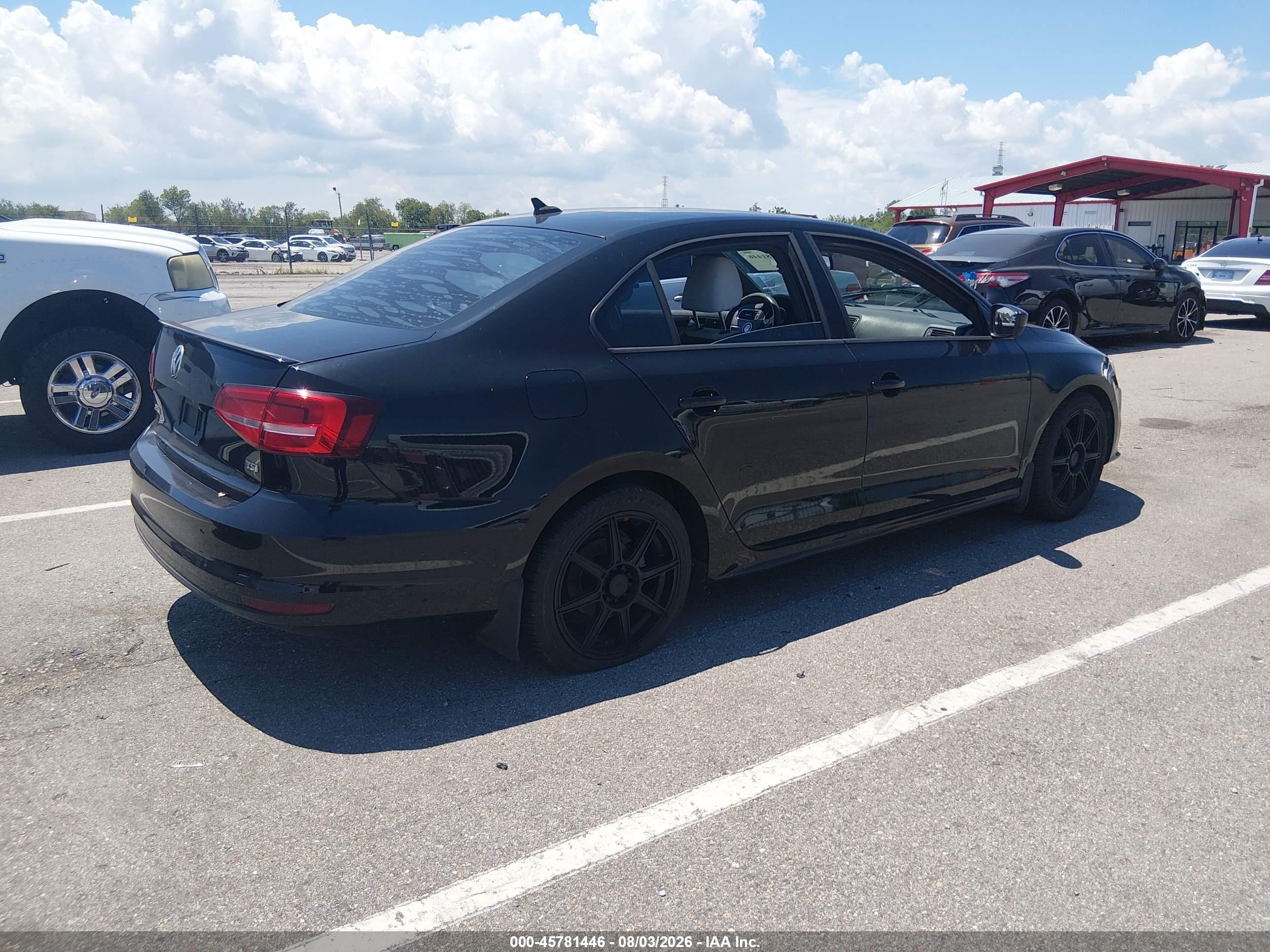 2015 Volkswagen Jetta 1.8t Sport Черный vin: 3VWD17AJ9FM203437