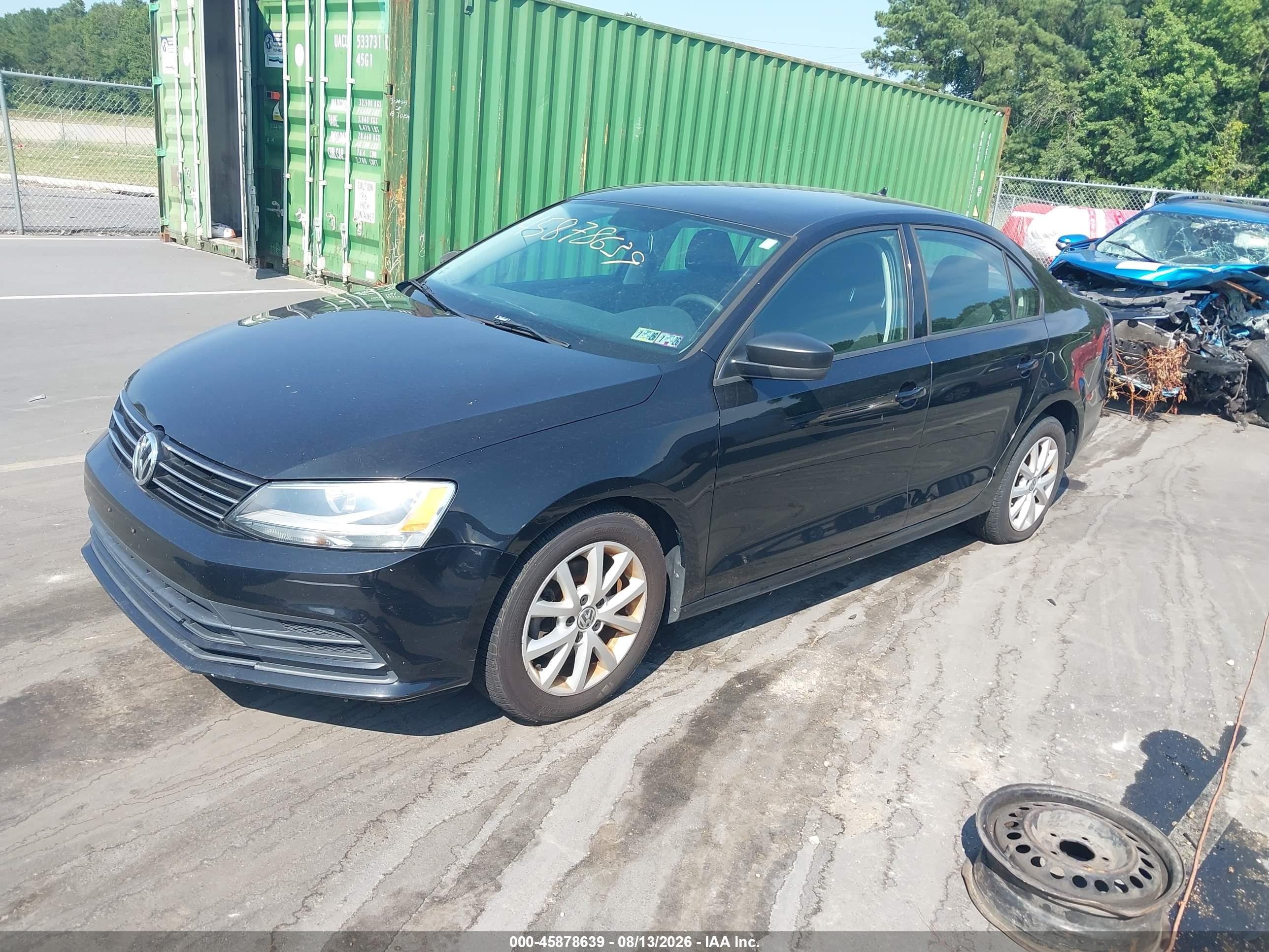 2015 Volkswagen Jetta 1.8t Se Black vin: 3VWD17AJ9FM228449
