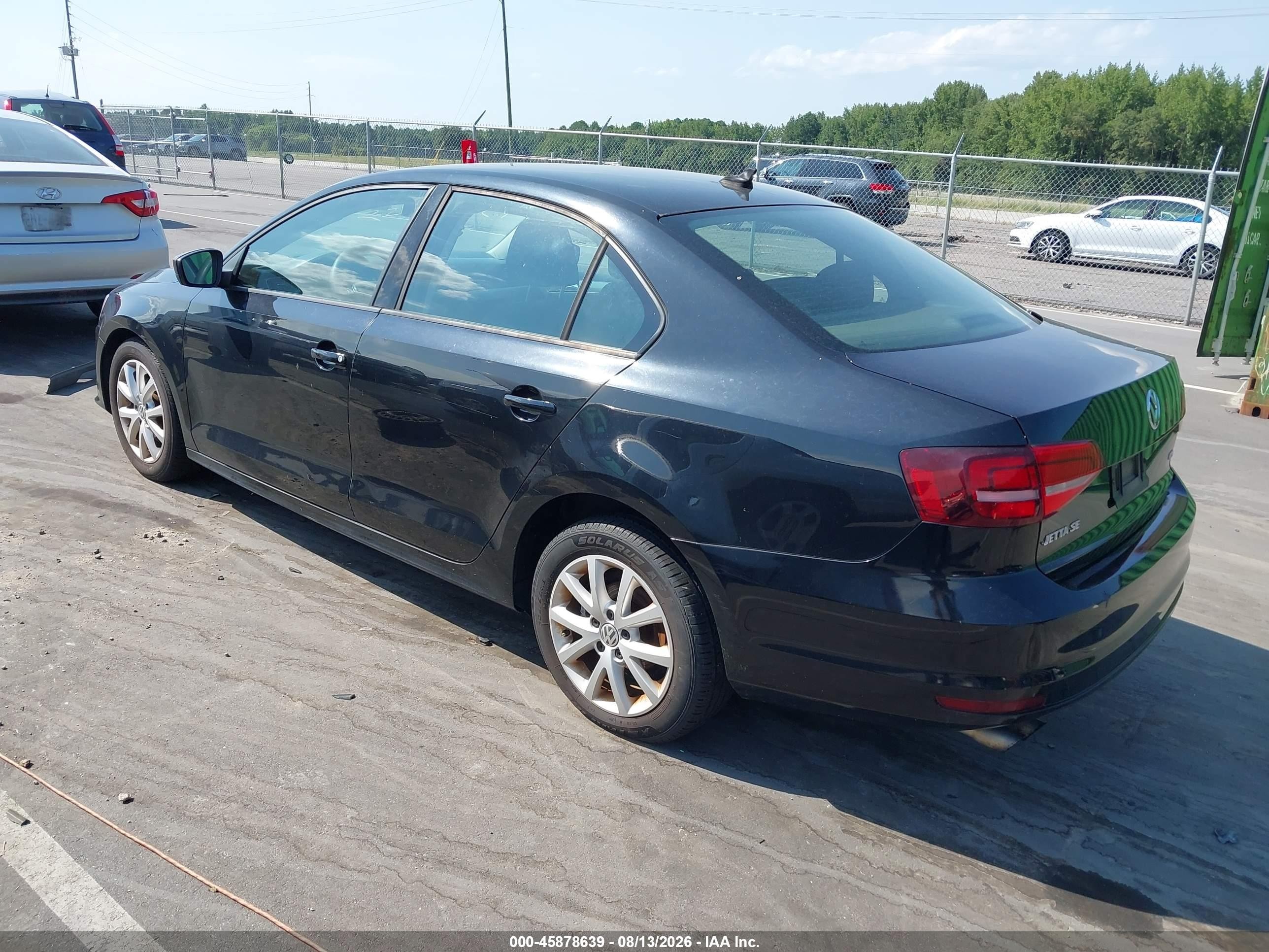2015 Volkswagen Jetta 1.8t Se Black vin: 3VWD17AJ9FM228449
