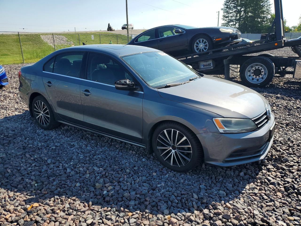 2015 Volkswagen Jetta Se Gray vin: 3VWD17AJ9FM250953