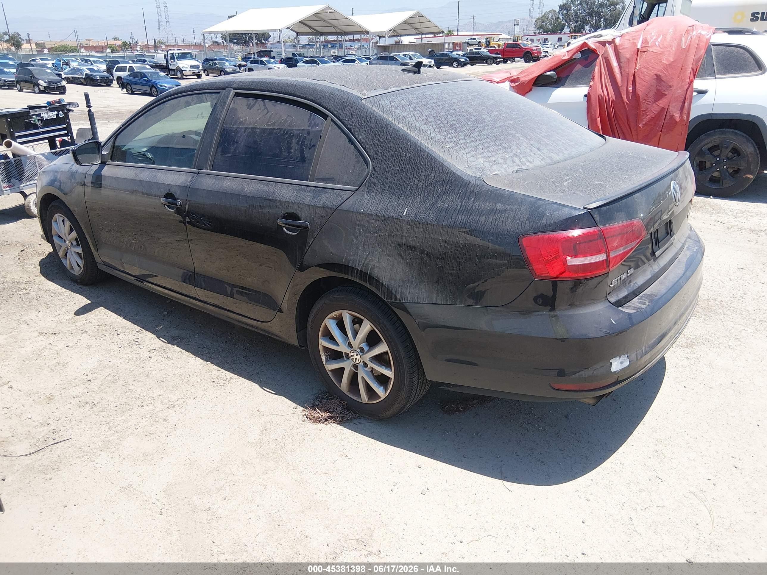 2015 Volkswagen Jetta 1.8t Se Black vin: 3VWD17AJ9FM259409