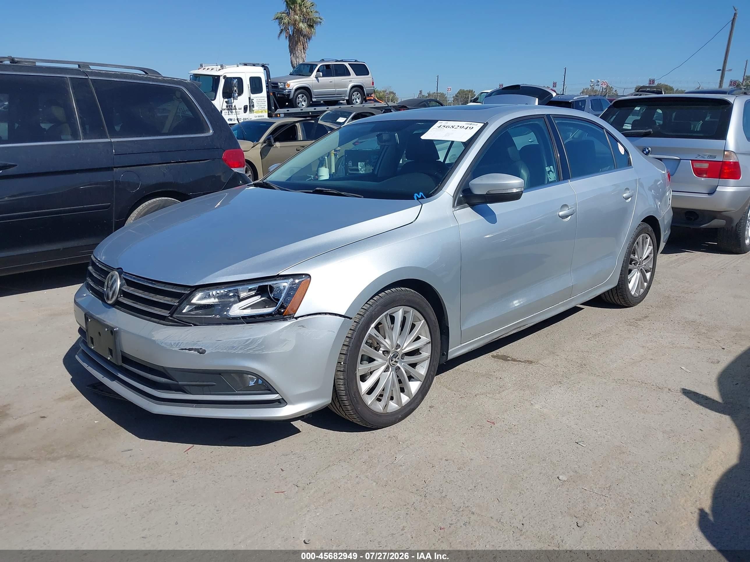 2015 Volkswagen Jetta 1.8t Se Silver vin: 3VWD17AJ9FM264559