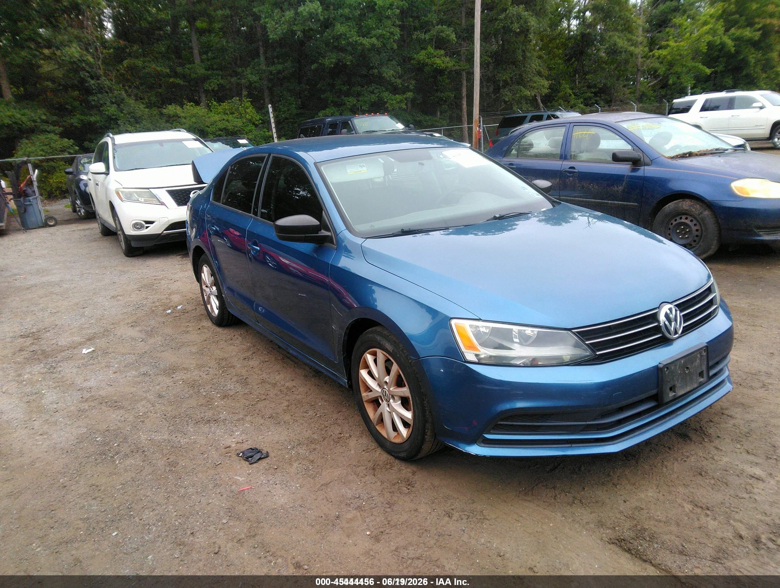 2015 Volkswagen Jetta 1.8t Se Blue vin: 3VWD17AJ9FM318443