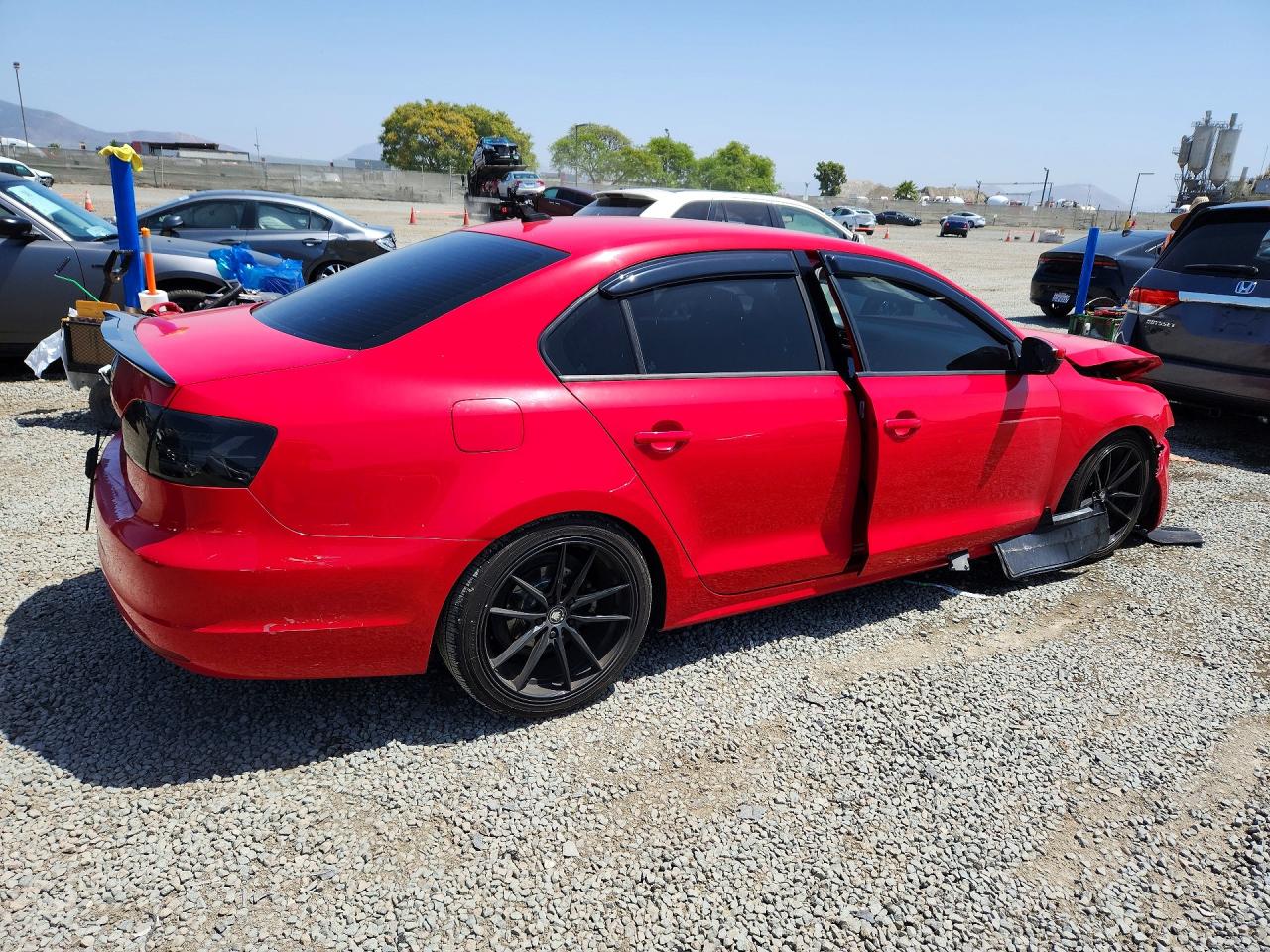 2014 Volkswagen Jetta Se Red vin: 3VWD17AJXEM283491