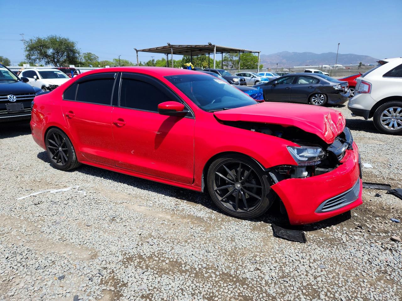 2014 Volkswagen Jetta Se Red vin: 3VWD17AJXEM283491