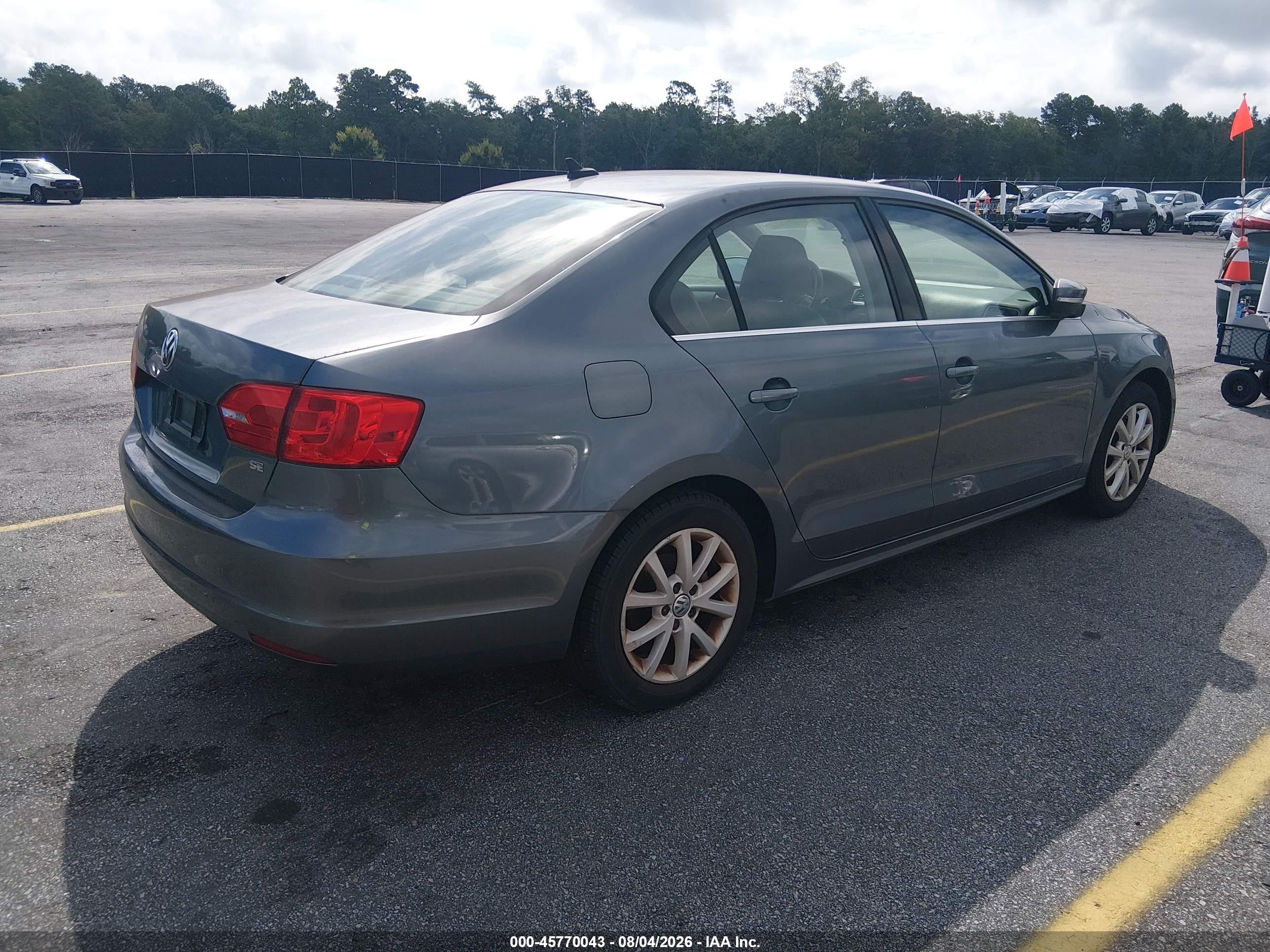 2014 Volkswagen Jetta 1.8t Se Gray vin: 3VWD17AJXEM293597