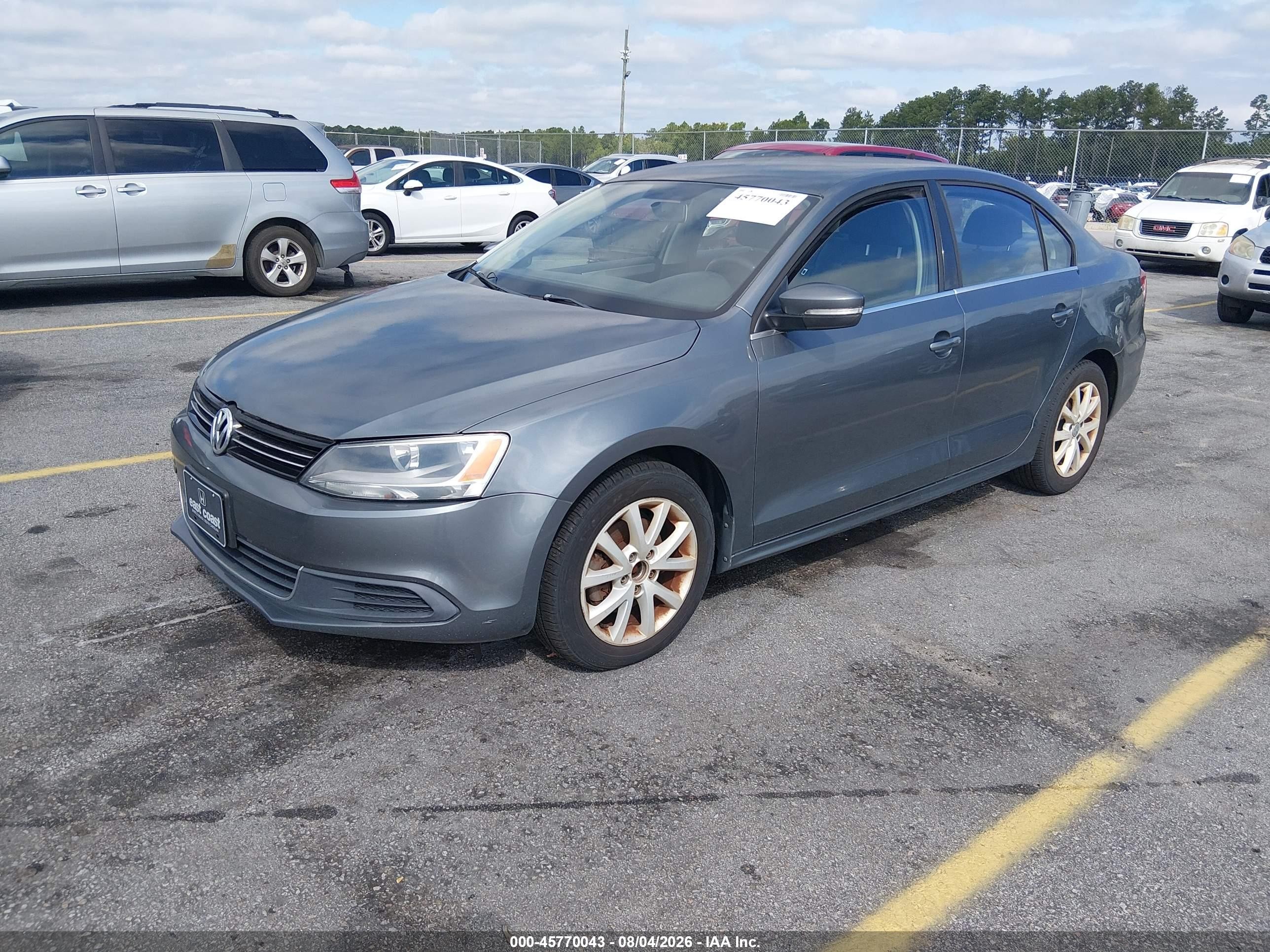 2014 Volkswagen Jetta 1.8t Se Gray vin: 3VWD17AJXEM293597