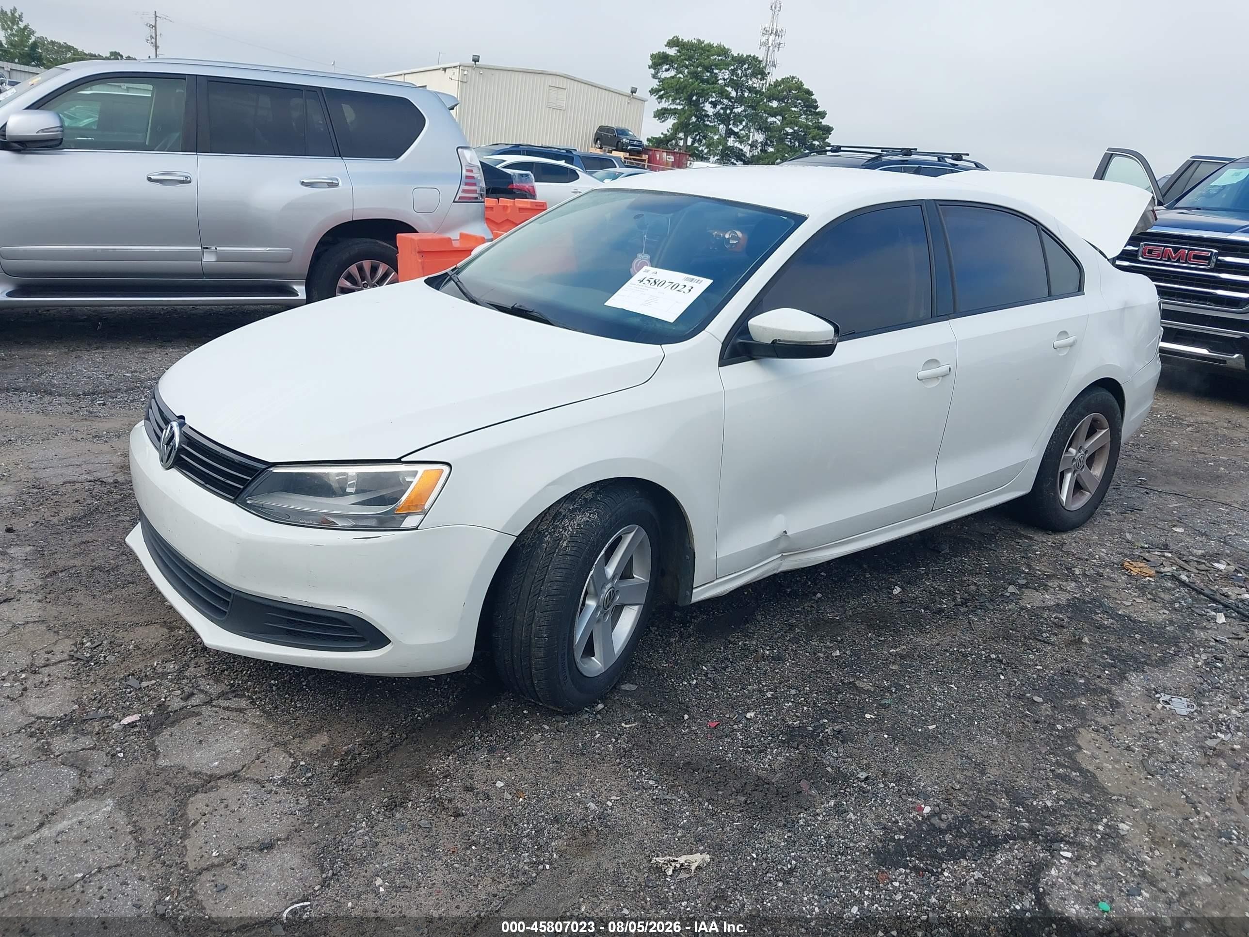 2014 Volkswagen Jetta 1.8t Se White vin: 3VWD17AJXEM305019