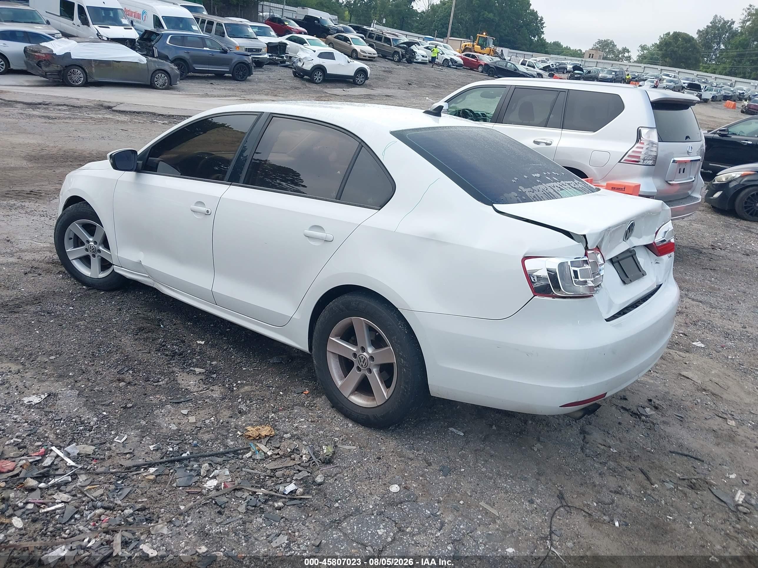 2014 Volkswagen Jetta 1.8t Se White vin: 3VWD17AJXEM305019