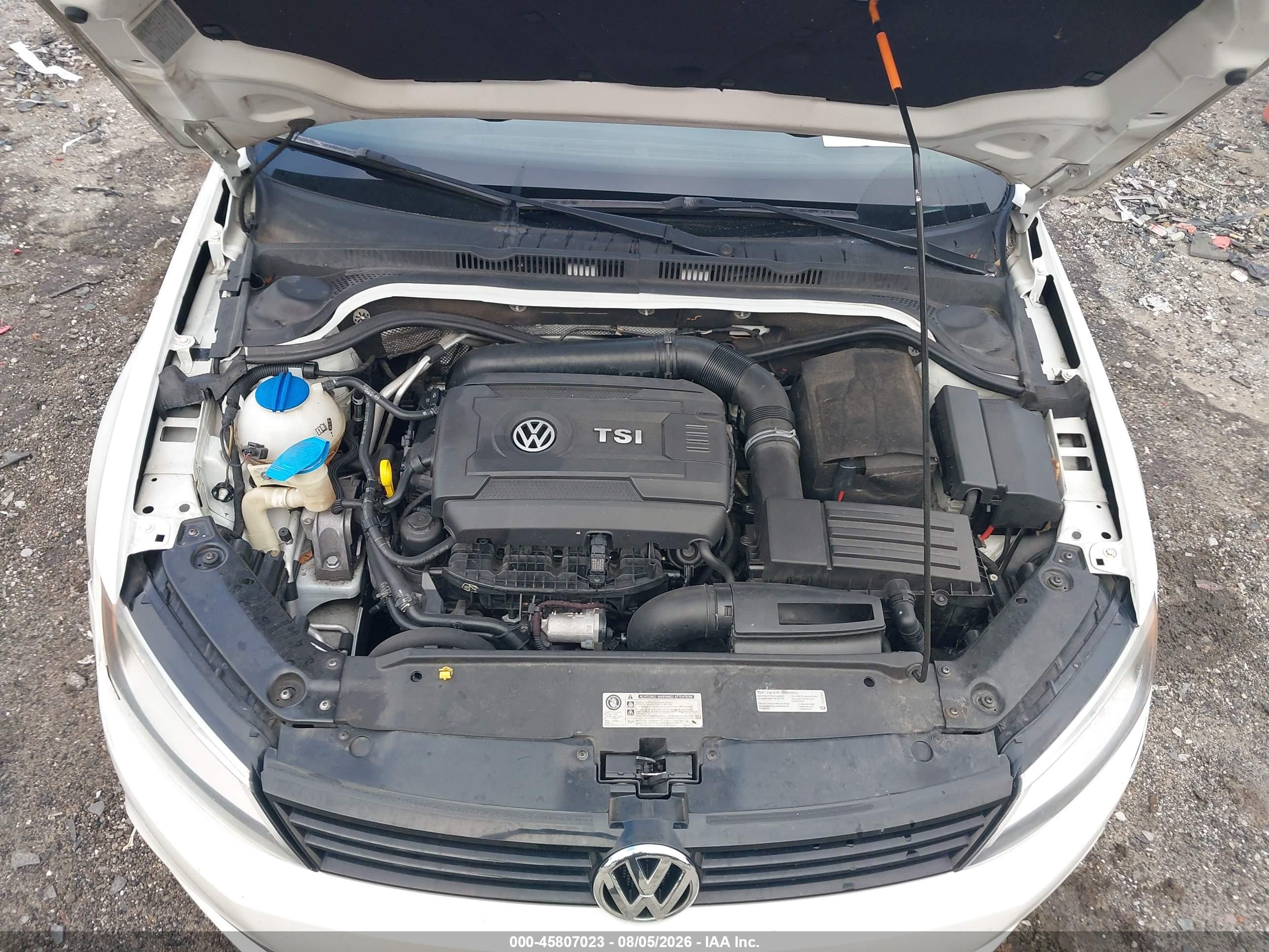 2014 Volkswagen Jetta 1.8t Se White vin: 3VWD17AJXEM305019