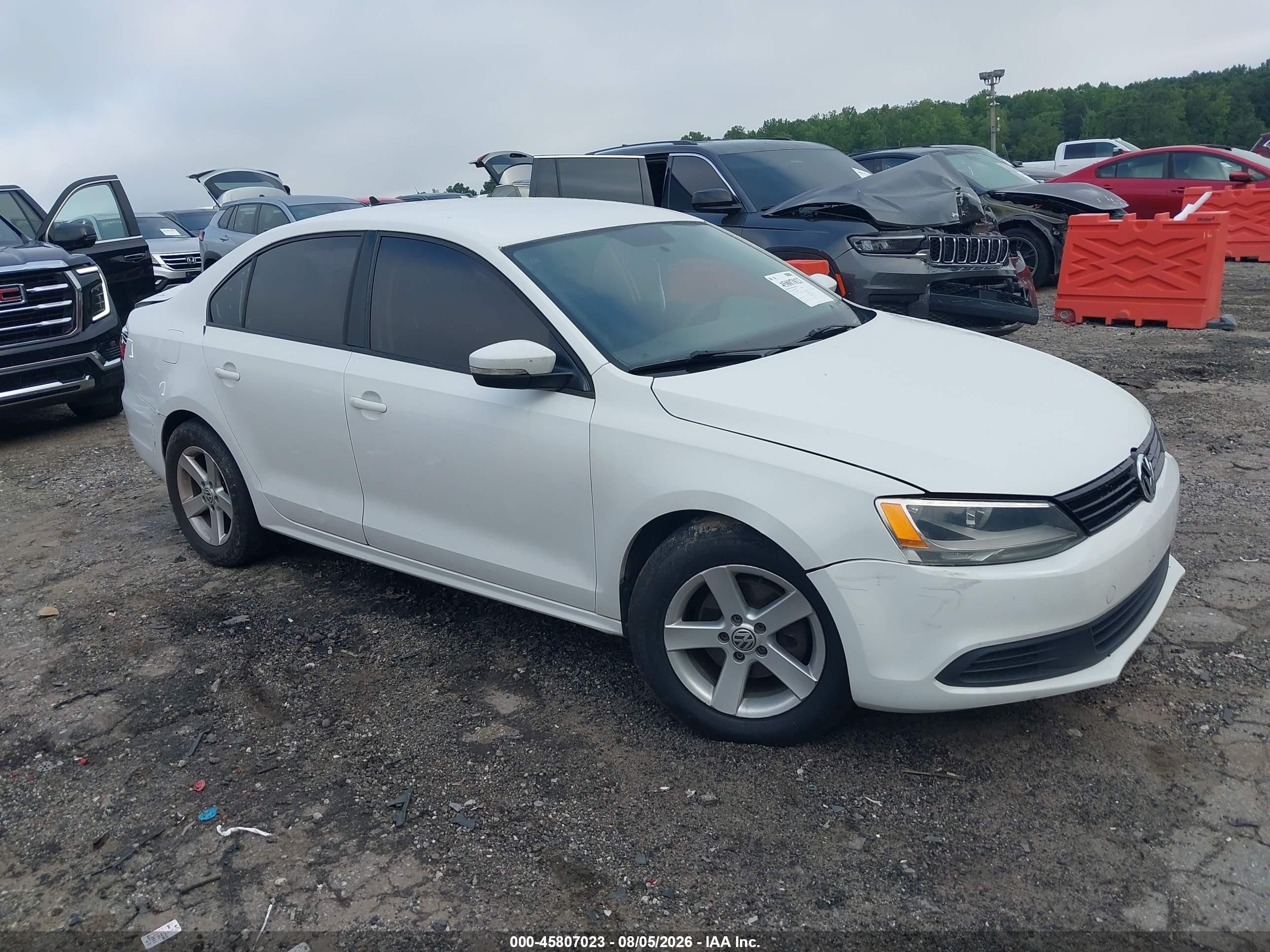 2014 Volkswagen Jetta 1.8t Se White vin: 3VWD17AJXEM305019