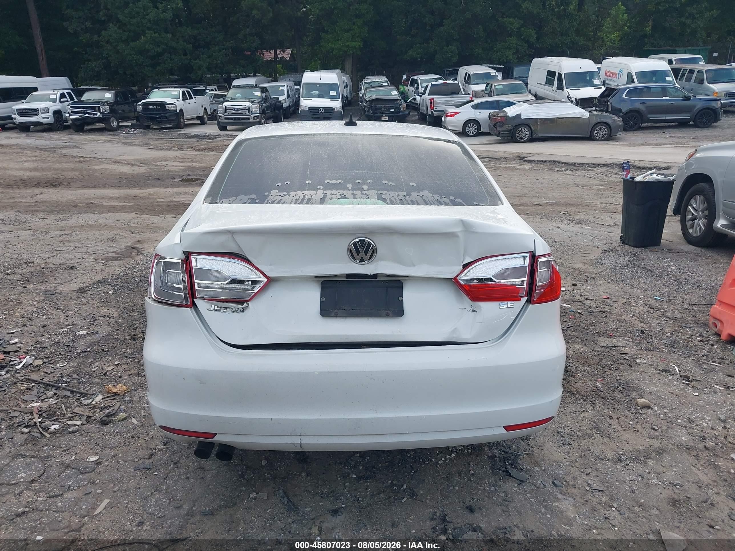 2014 Volkswagen Jetta 1.8t Se White vin: 3VWD17AJXEM305019