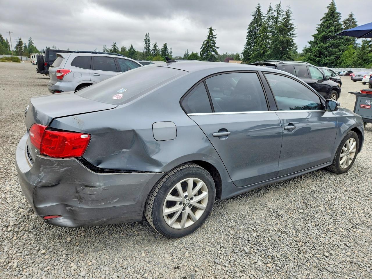 2014 Volkswagen Jetta Se Gray vin: 3VWD17AJXEM321768