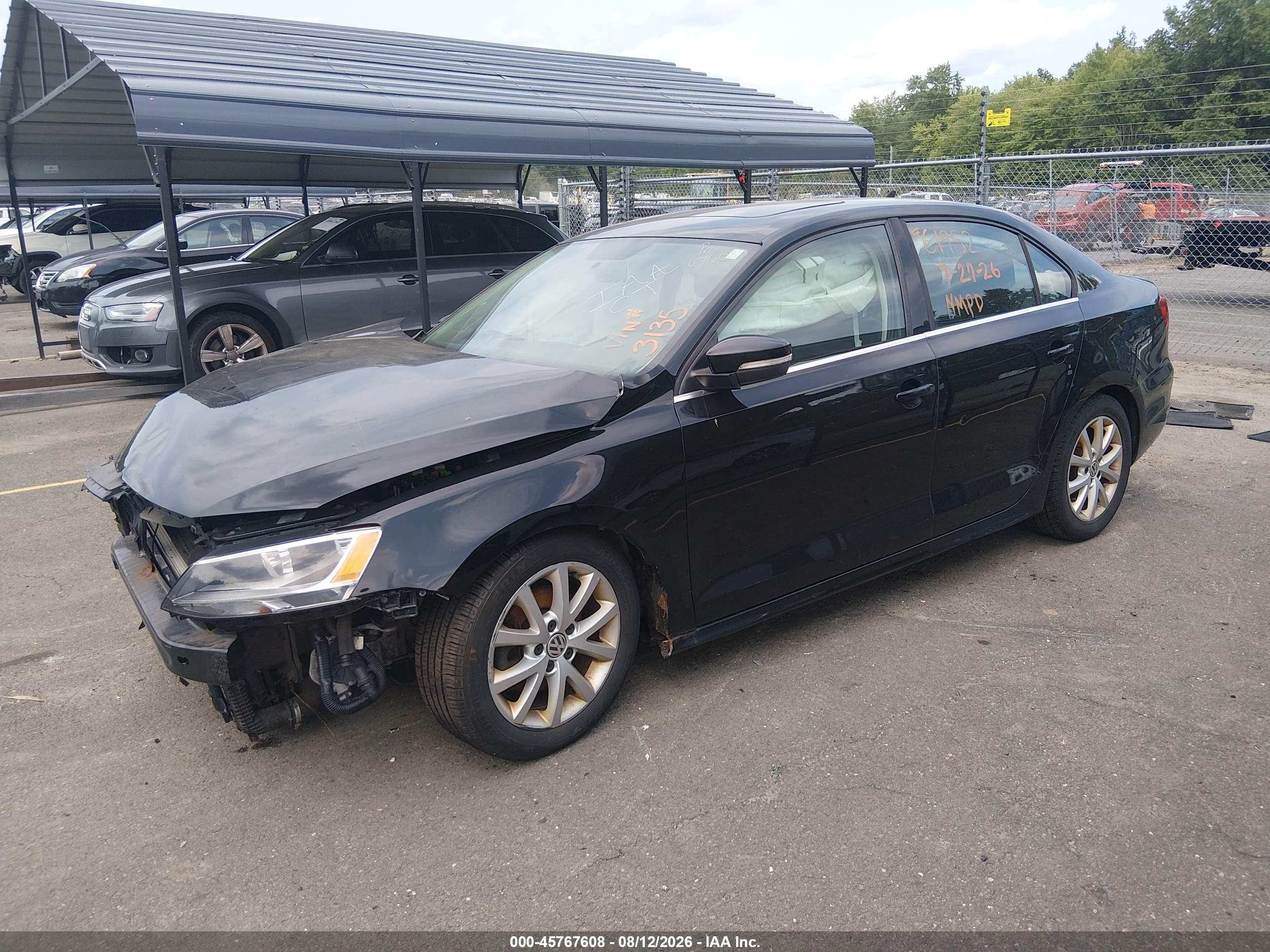 2014 Volkswagen Jetta 1.8t Se Black vin: 3VWD17AJXEM353135