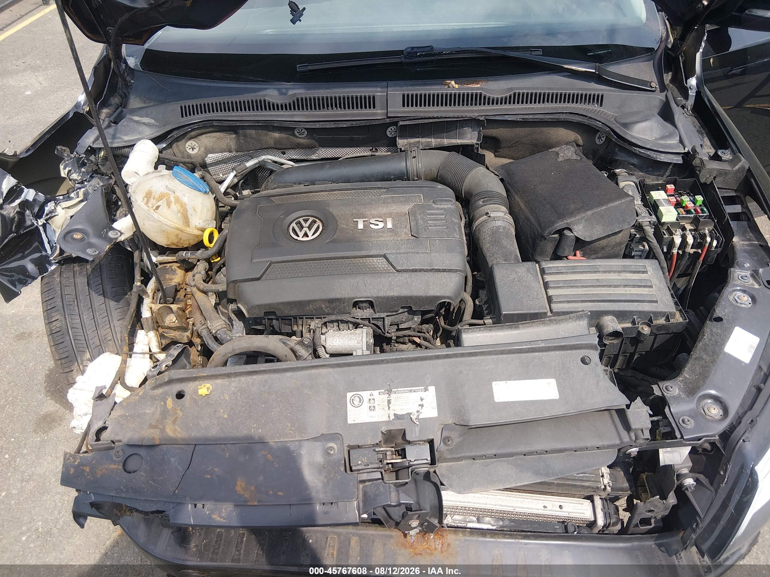 2014 Volkswagen Jetta 1.8t Se Black vin: 3VWD17AJXEM353135