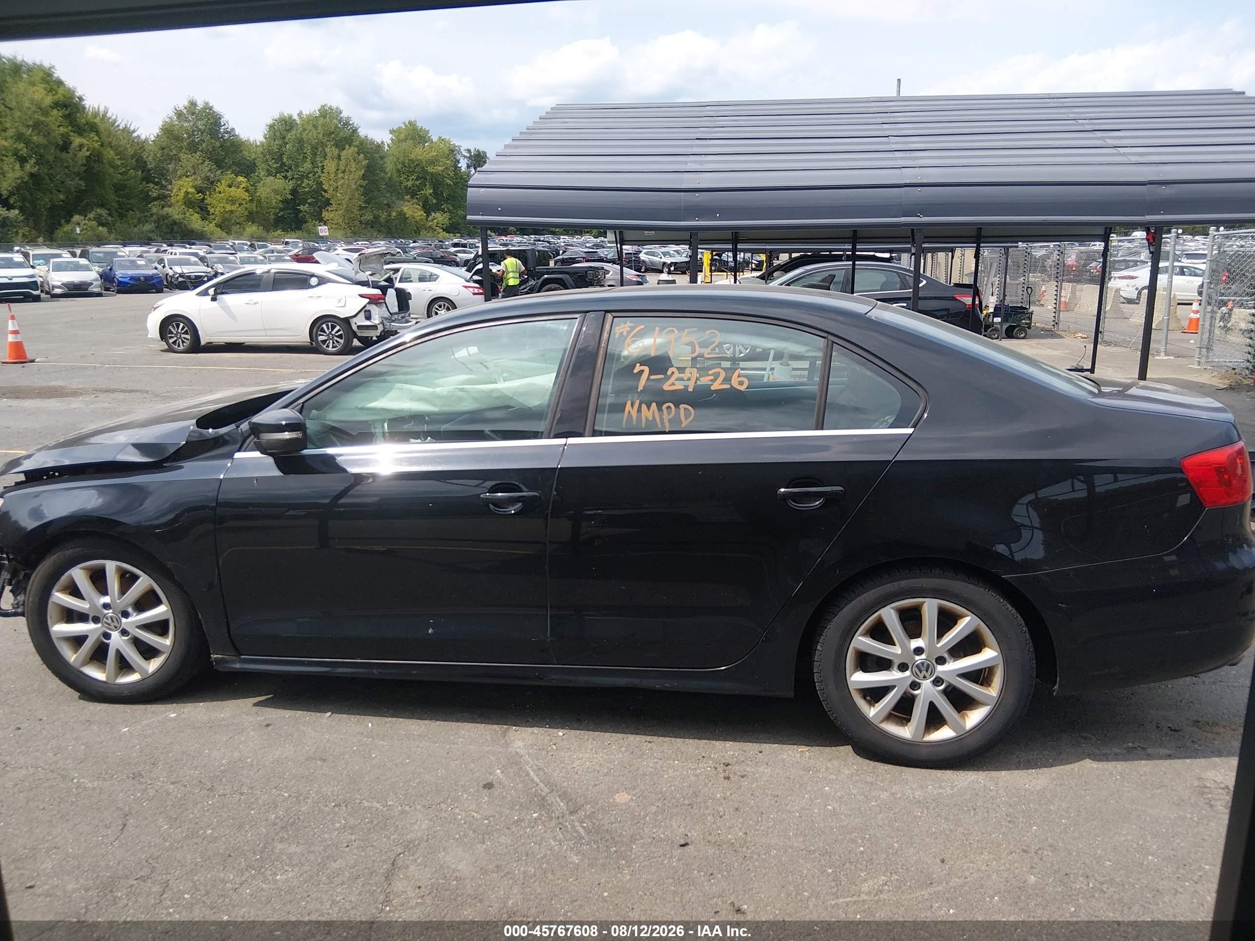 2014 Volkswagen Jetta 1.8t Se Black vin: 3VWD17AJXEM353135