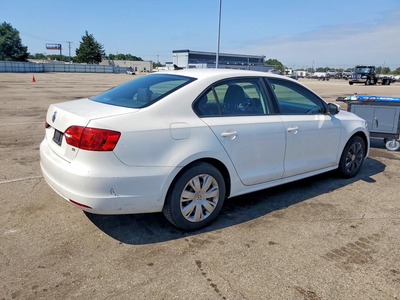 2014 Volkswagen Jetta Se White vin: 3VWD17AJXEM364958