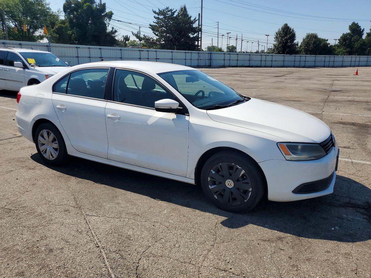 2014 Volkswagen Jetta Se White vin: 3VWD17AJXEM364958
