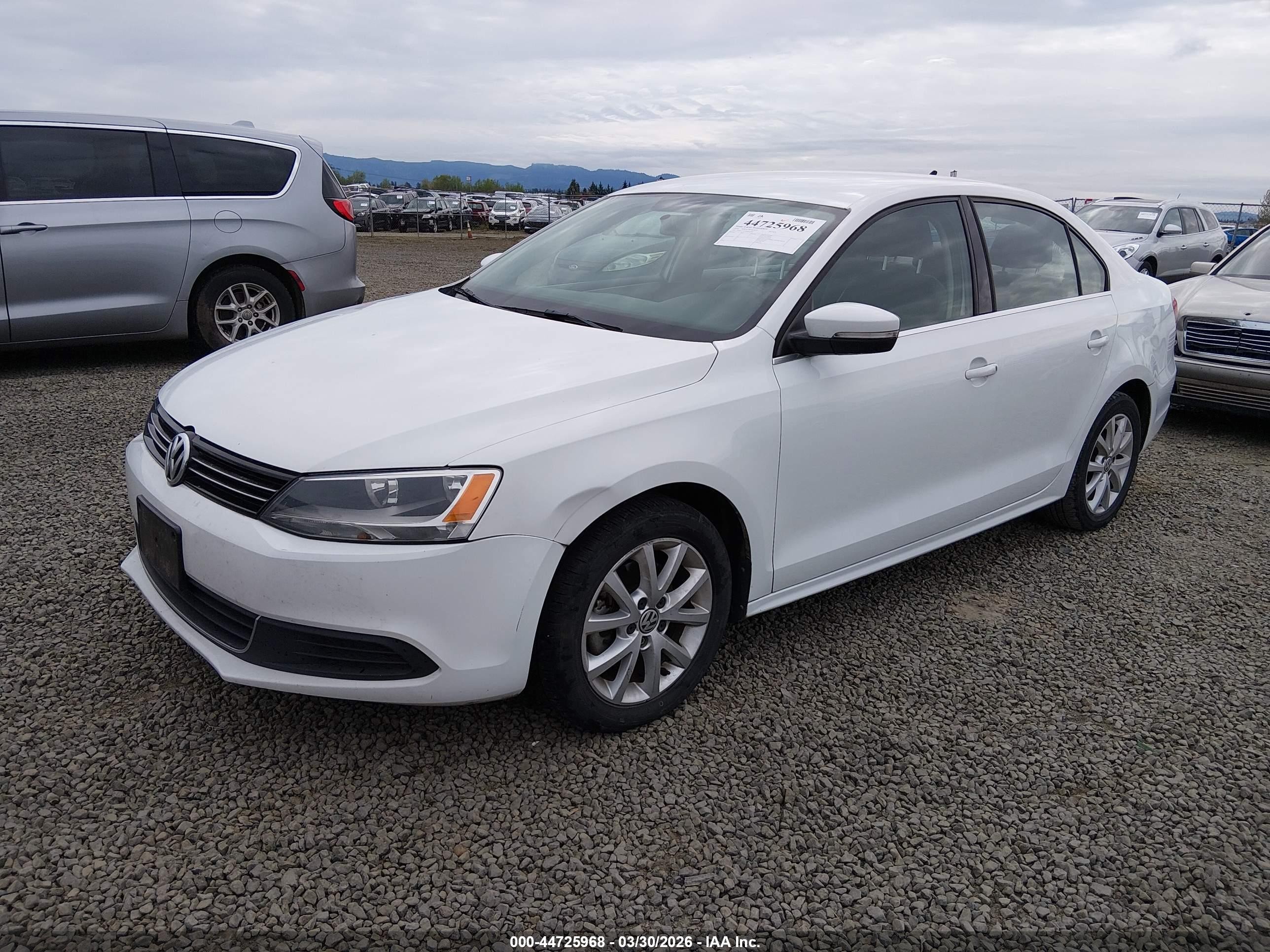 2014 Volkswagen Jetta 1.8t Se White vin: 3VWD17AJXEM417643
