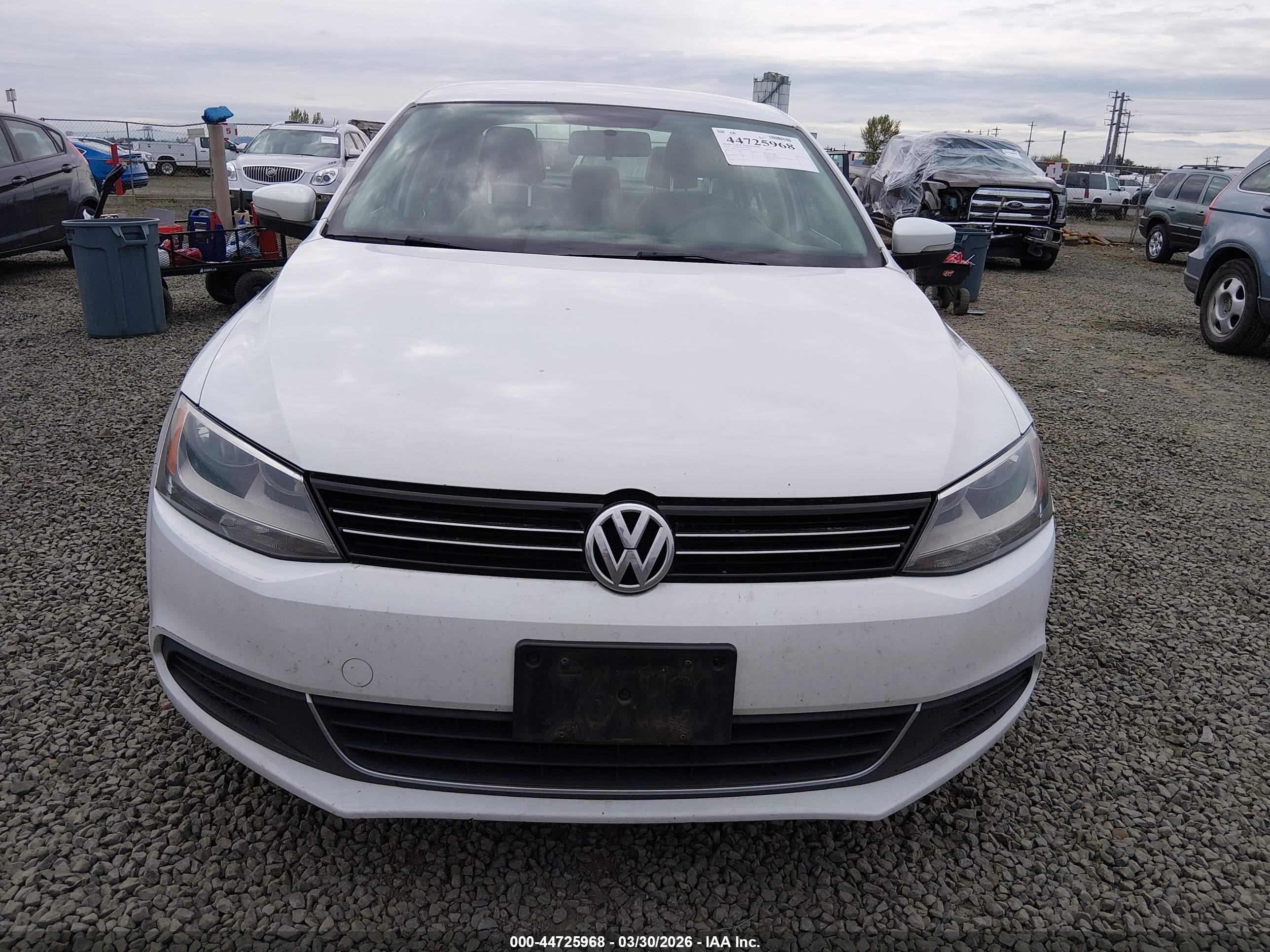 2014 Volkswagen Jetta 1.8t Se White vin: 3VWD17AJXEM417643