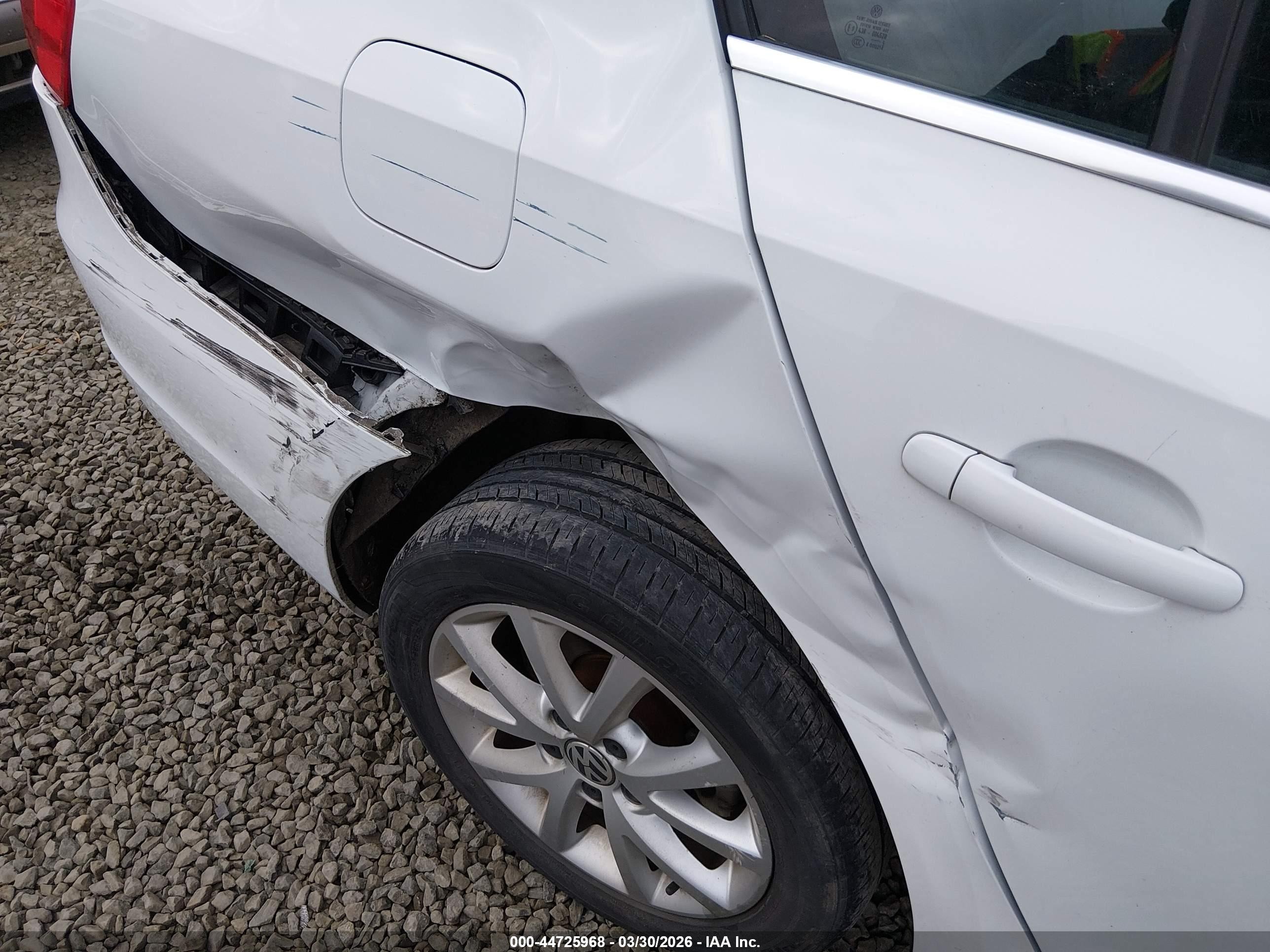 2014 Volkswagen Jetta 1.8t Se White vin: 3VWD17AJXEM417643
